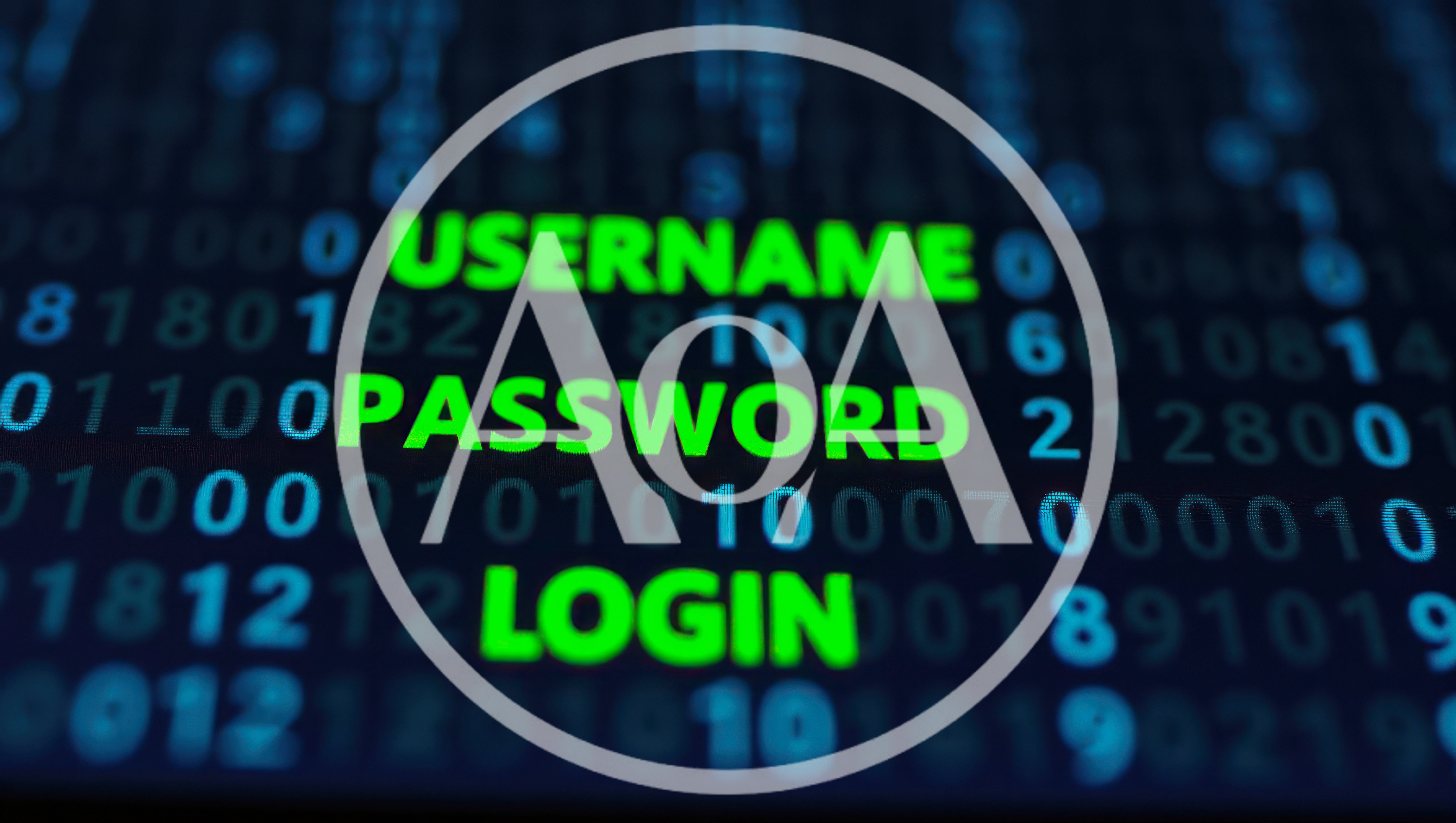 Digital Login Interface With Username And Password Text