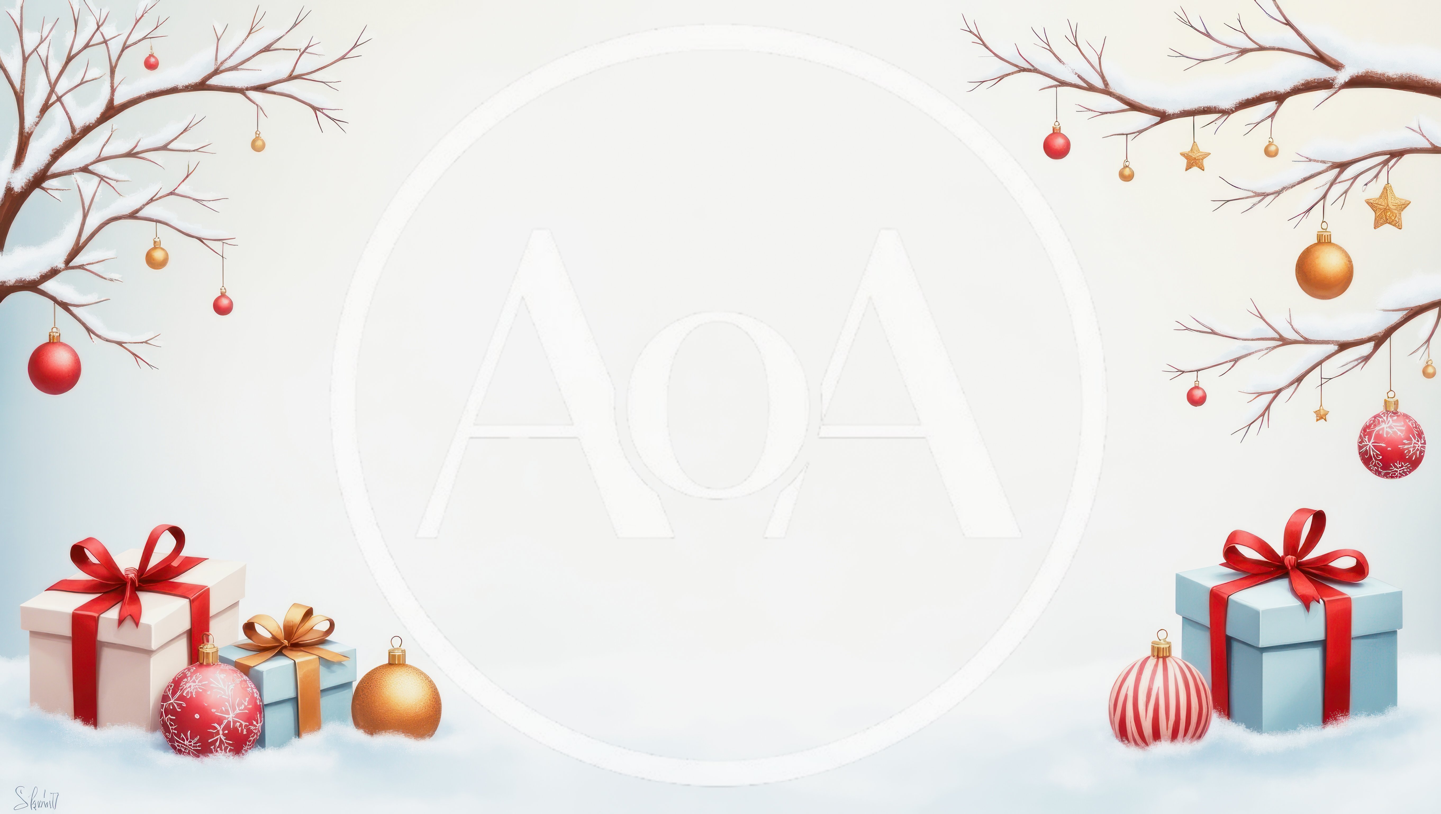 Christmas Holiday Background With Gifts And Ornaments