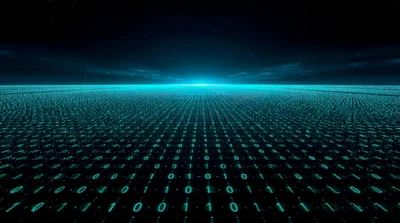 Digital Binary Code Data Stream Background