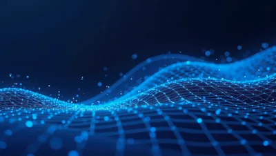Abstract Digital Data Wave Network Background