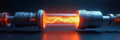Futuristic Energy Core With Glowing Plasma Discharge