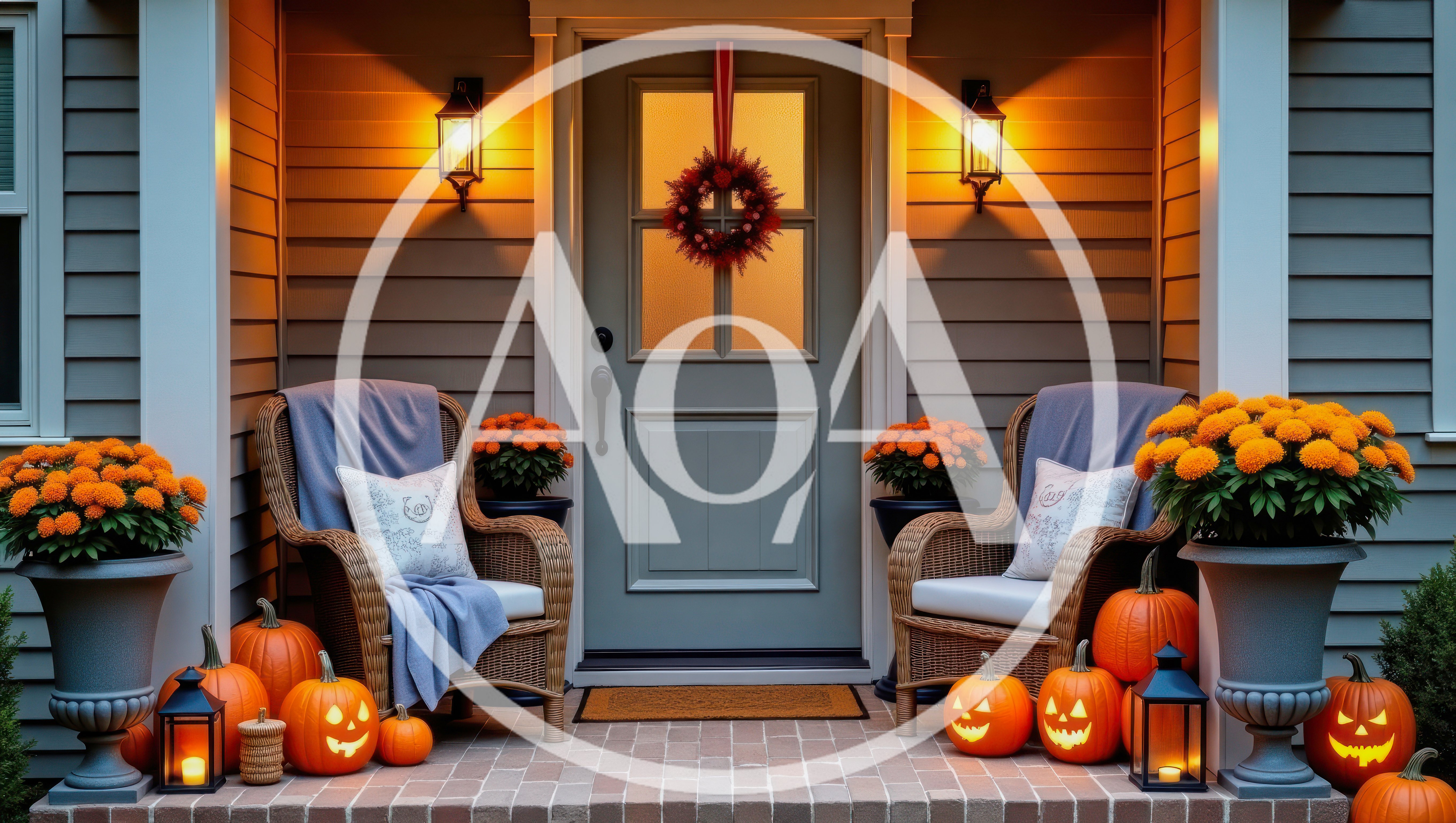 Cozy Front Porch Decorated For Halloween
