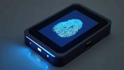 Digital Fingerprint Authentication Device With Glowing Screen