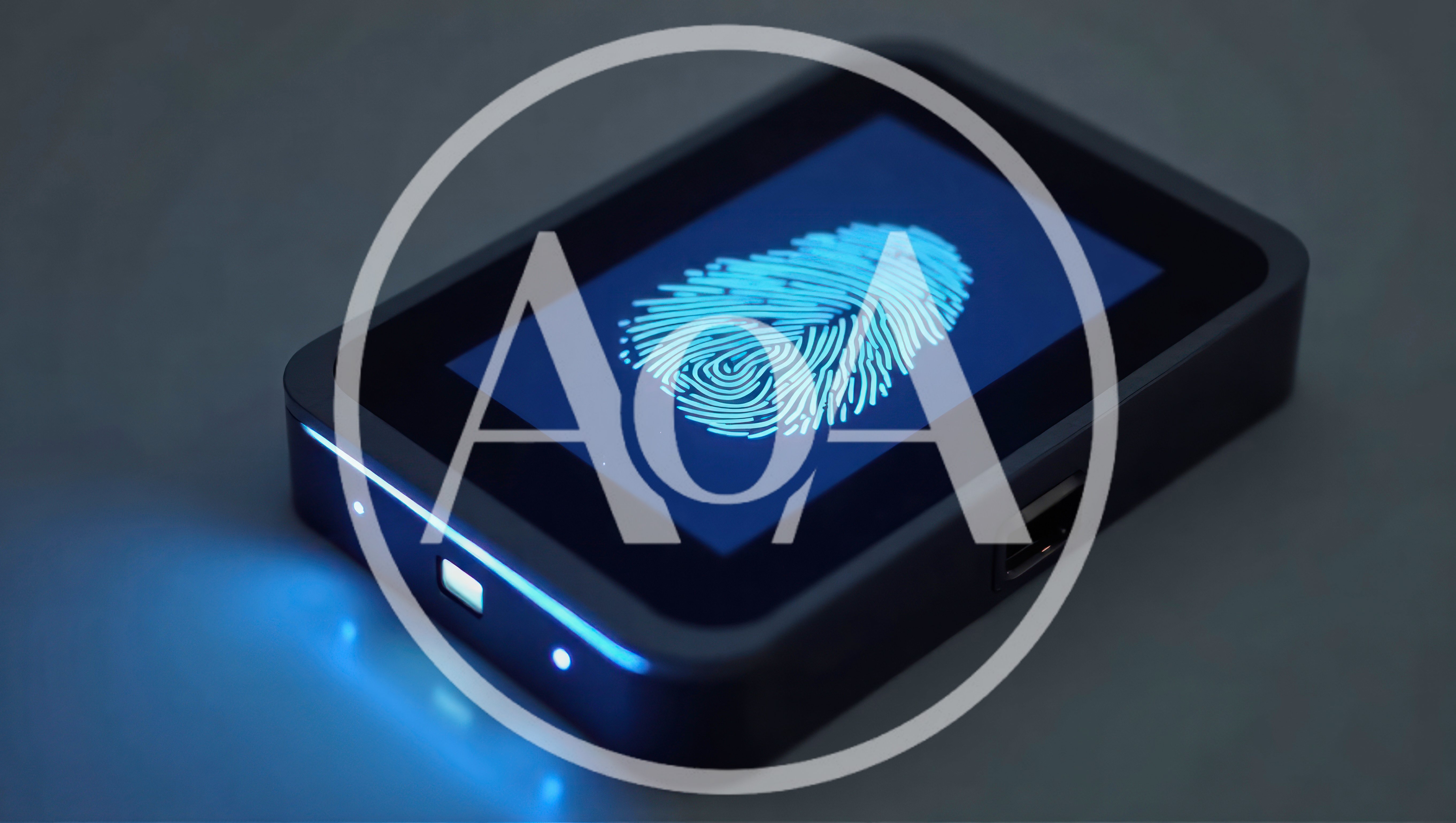 Digital Fingerprint Authentication Device With Glowing Screen