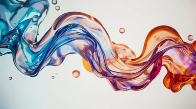 Abstract Liquid Flow With Vibrant Colorful Swirls