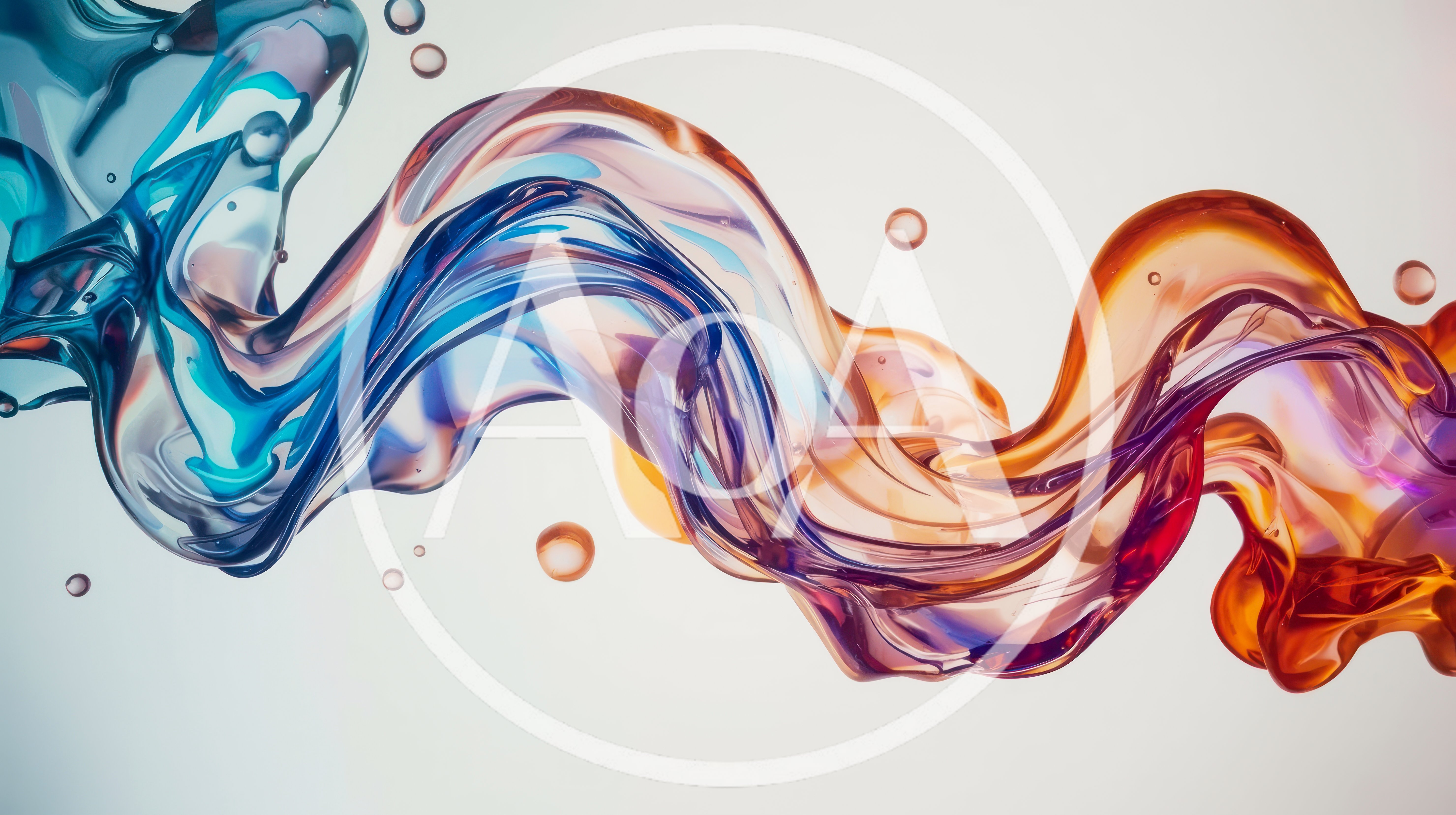 Abstract Liquid Flow With Vibrant Colorful Swirls