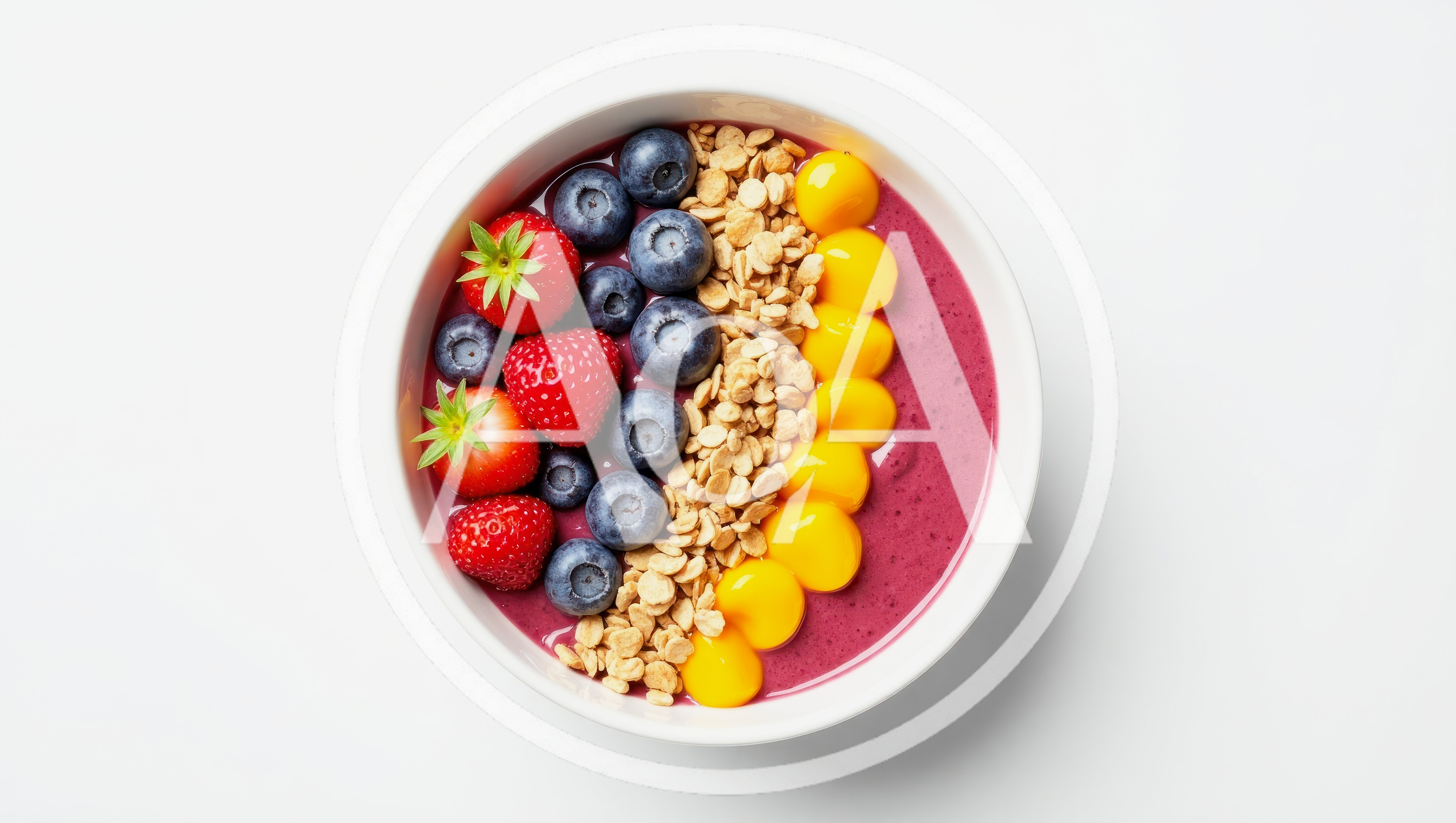 Healthy Acai Smoothie Bowl With Fresh Fruit And Granola