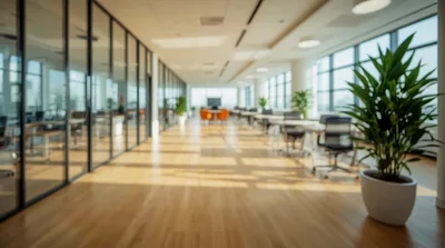 Modern Open Plan Office Interior With Natural Light