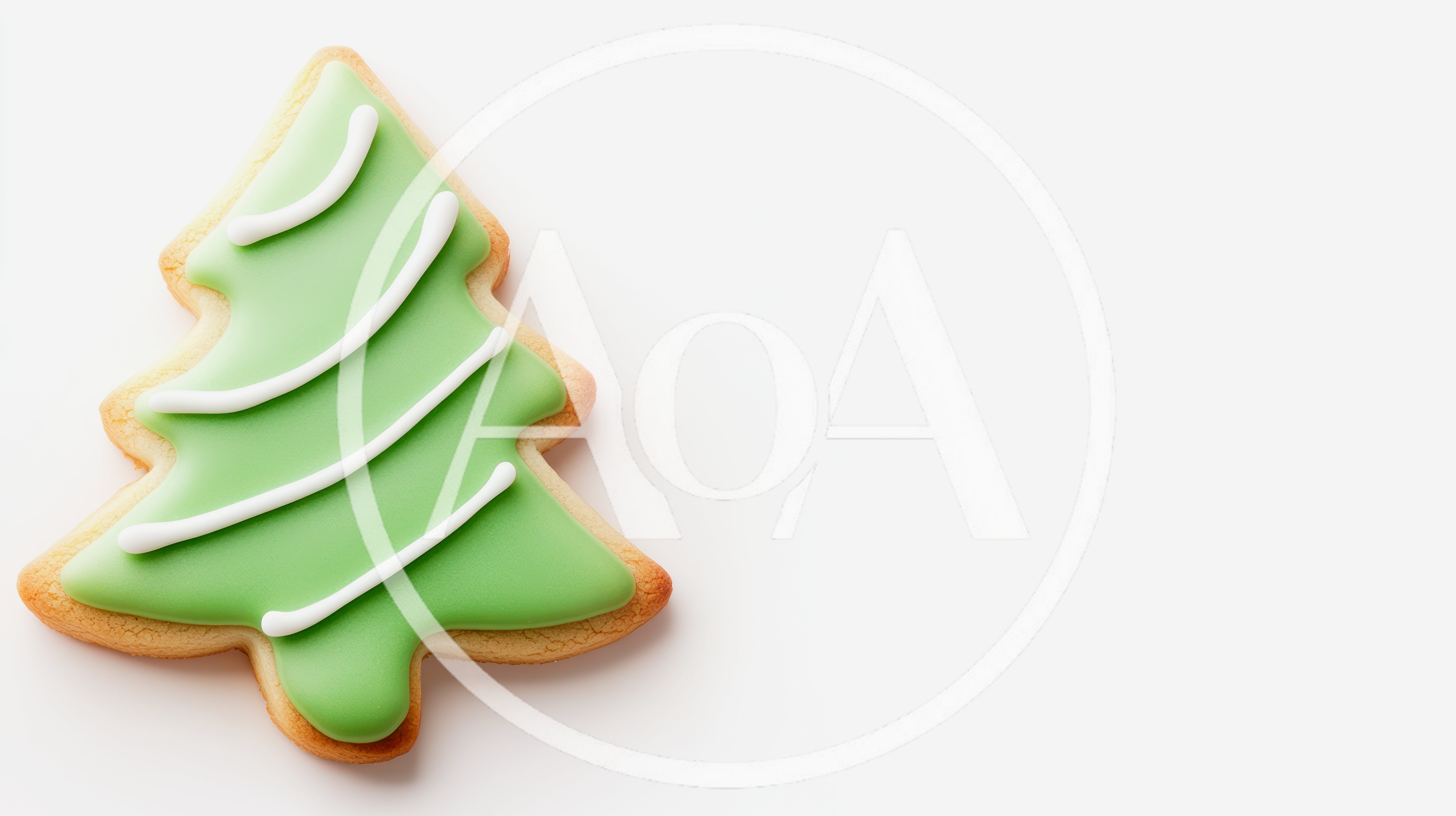 Christmas Tree Shaped Sugar Cookie With Green Icing