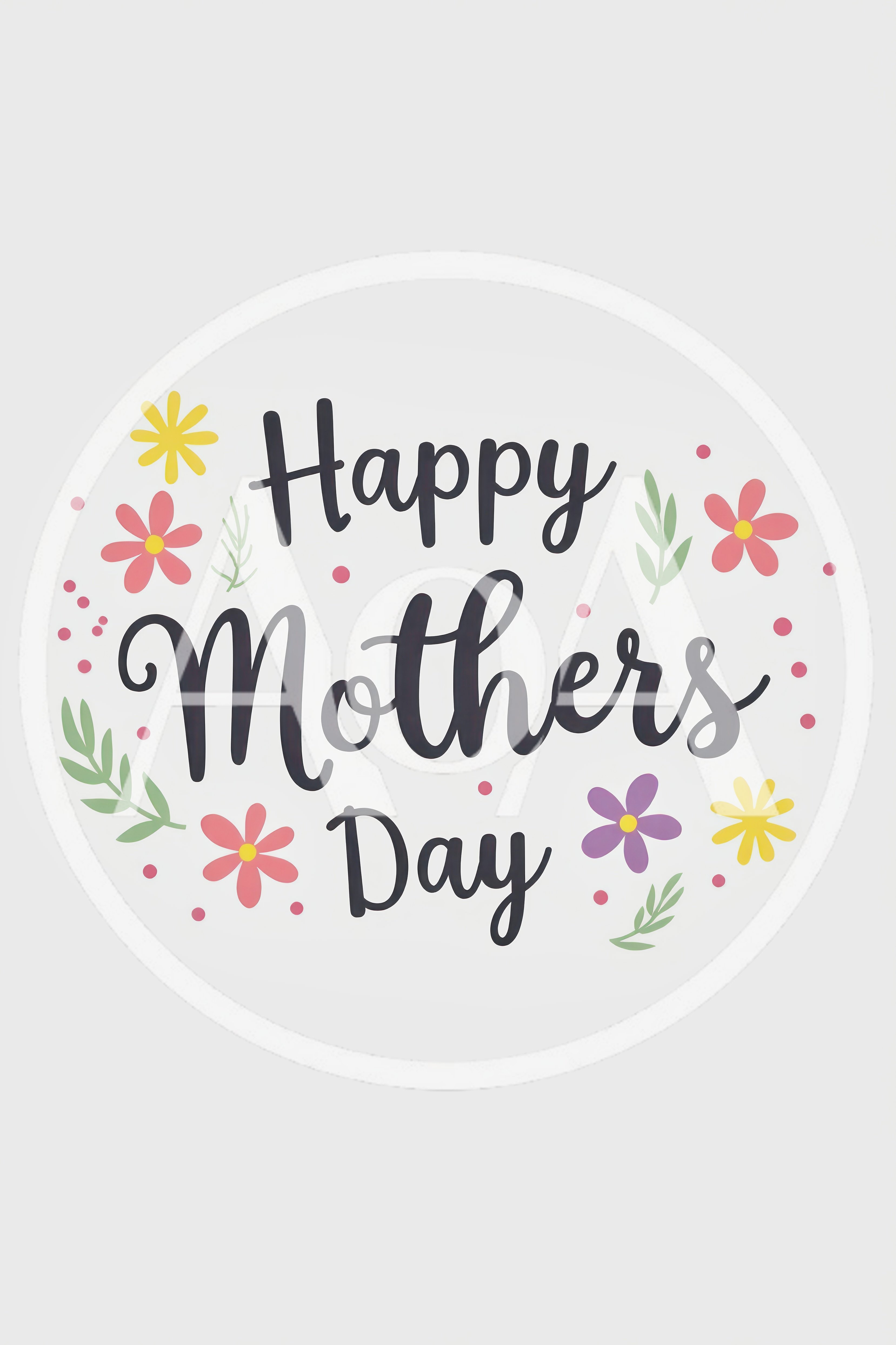 Happy Mothers Day Greeting Card Design