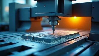 CNC Milling Machine Cutting Metal Parts