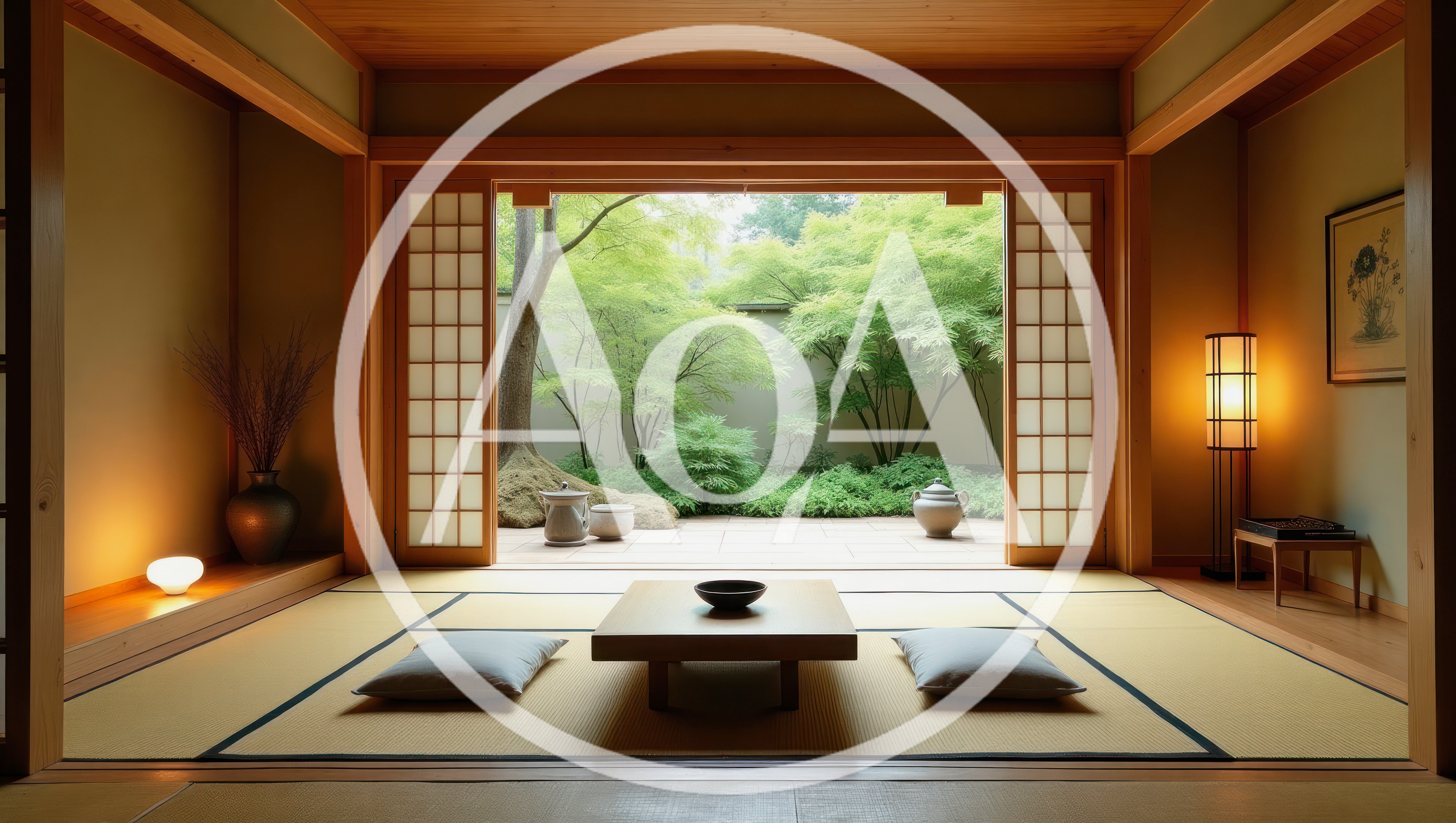 Traditional Japanese Room With Garden View