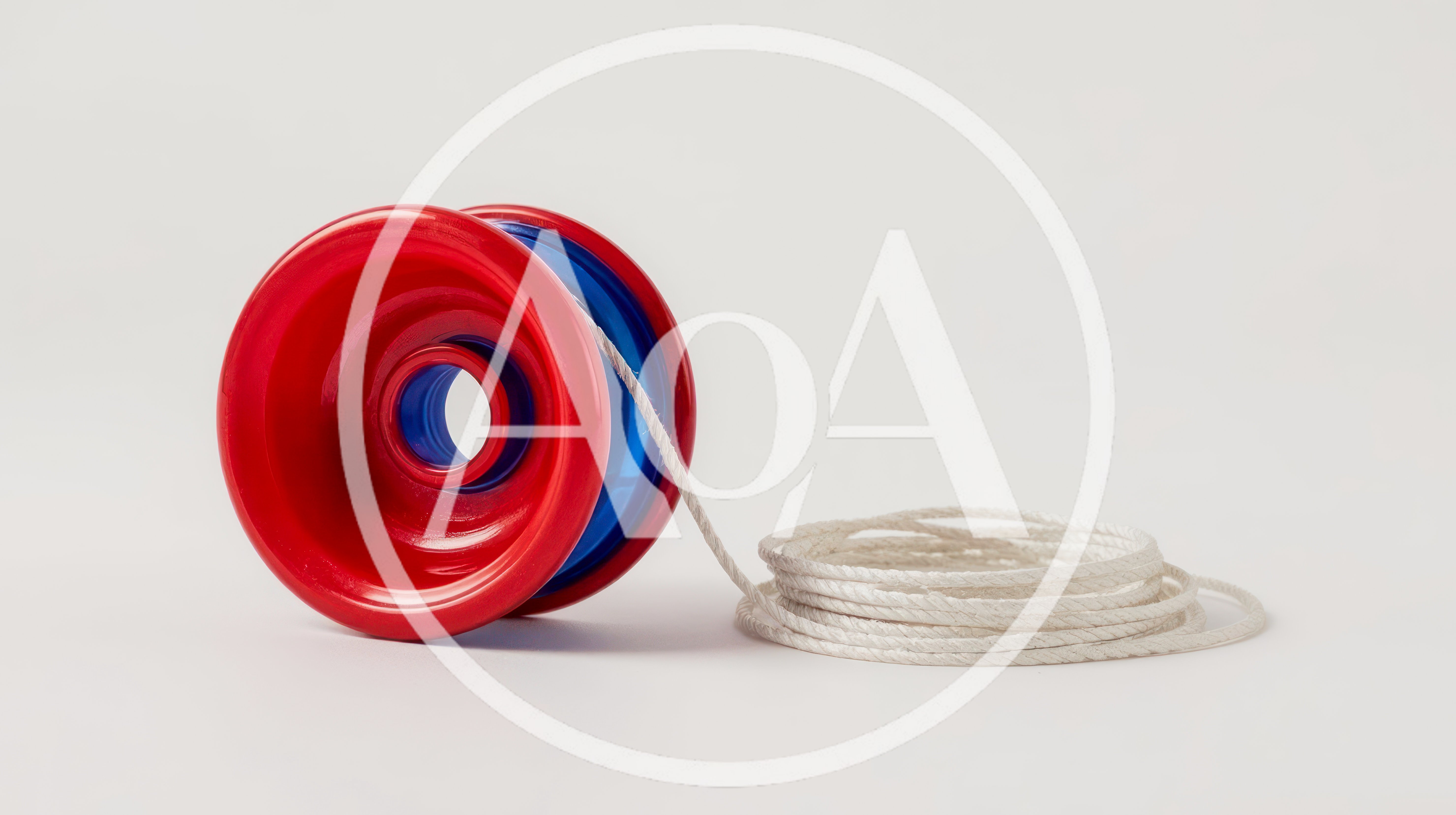 Red and Blue Plastic Yo-Yo with String