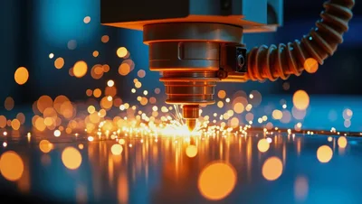 Industrial Laser Cutting Machine Processing Metal Sheet