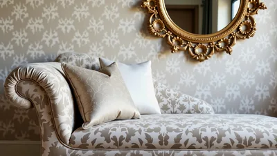Elegant Chaise Lounge With Decorative Pillows