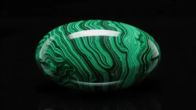Polished Malachite Gemstone With Distinctive Green Banding