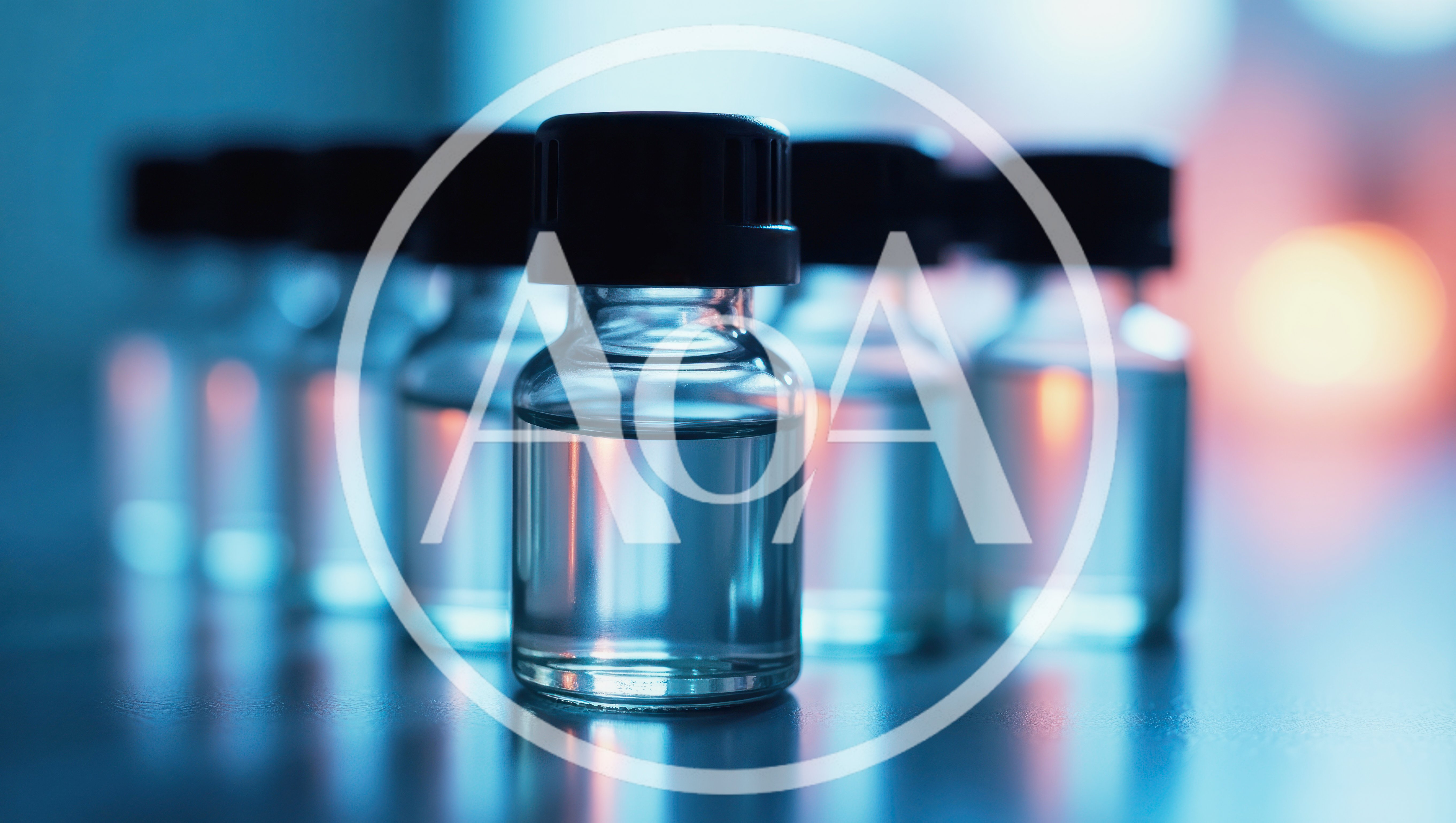 Glass Vials With Clear Liquid In Laboratory Setting