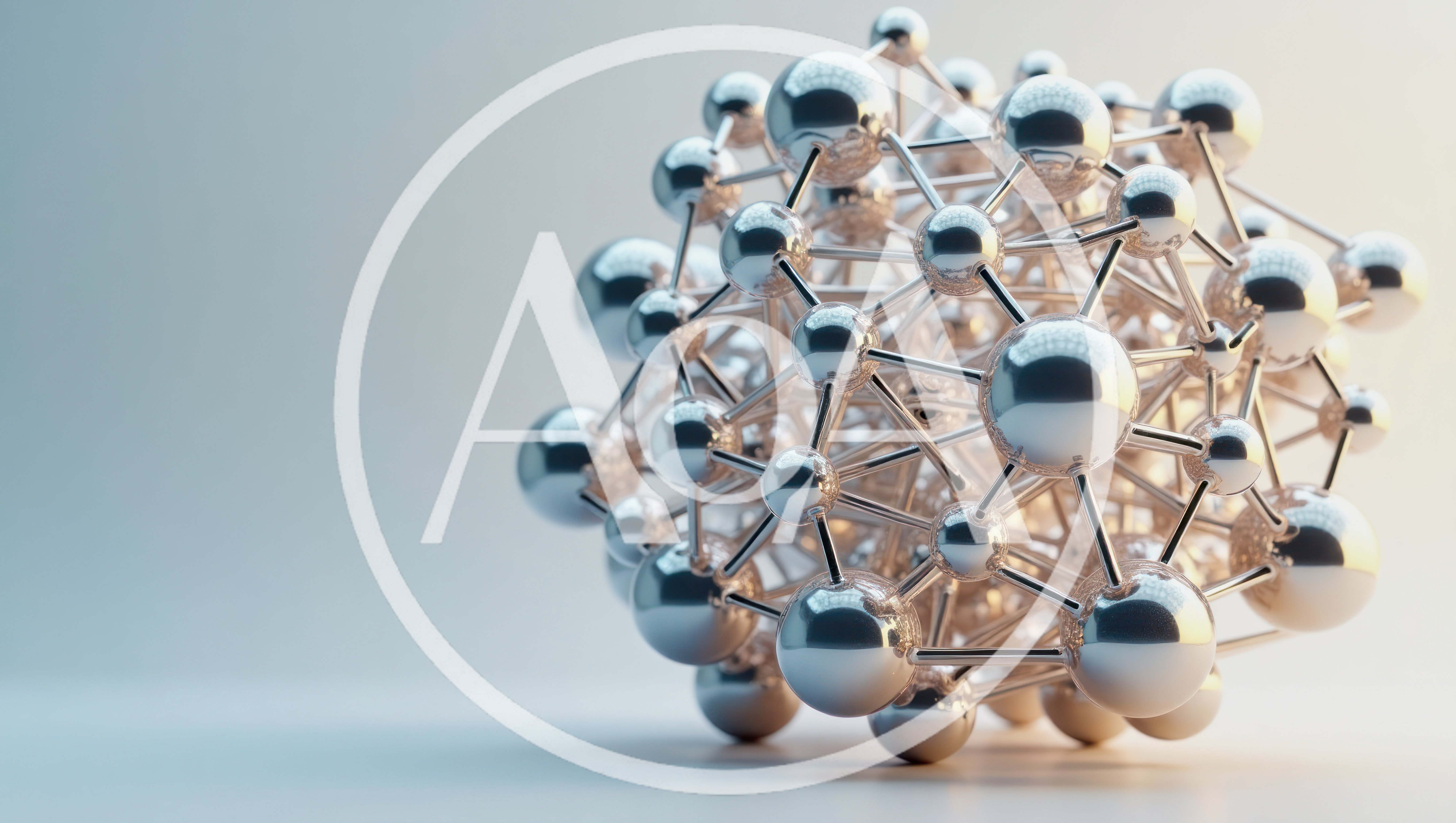 Abstract Metallic Molecular Structure Sphere