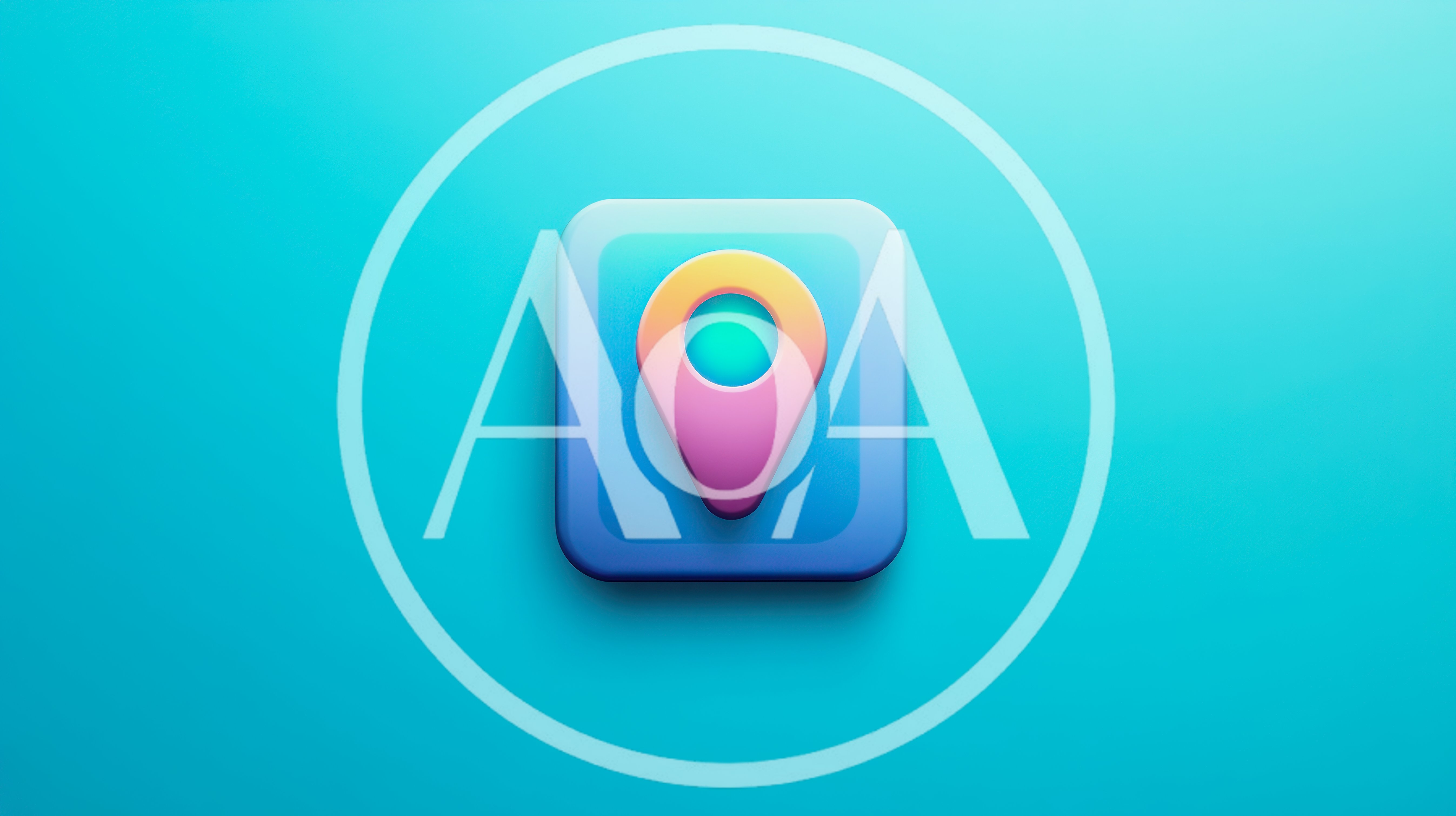 3D Rendered Location Pin Icon On Blue Background