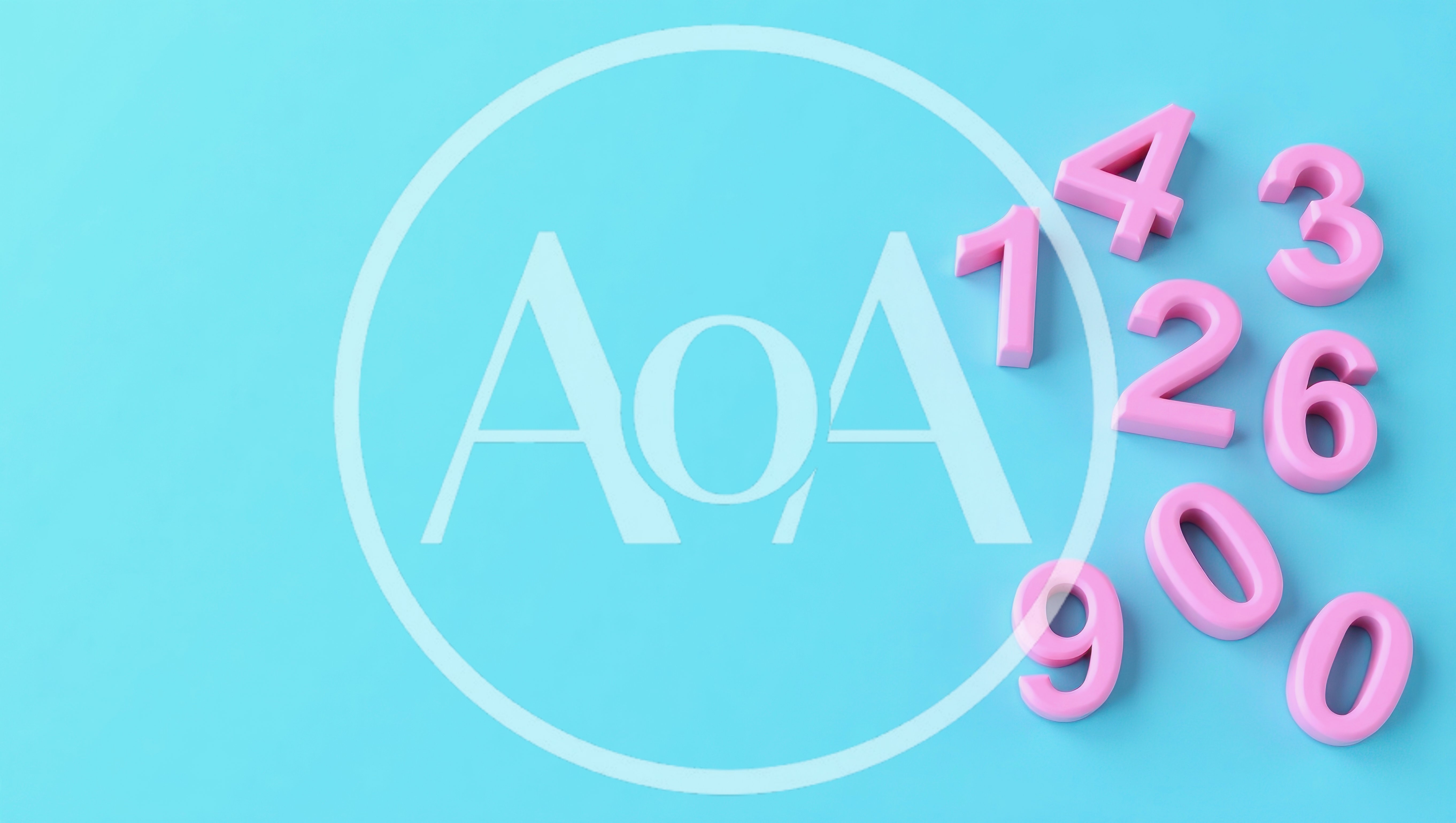 Pink Plastic Numbers Scattered on Light Blue Background
