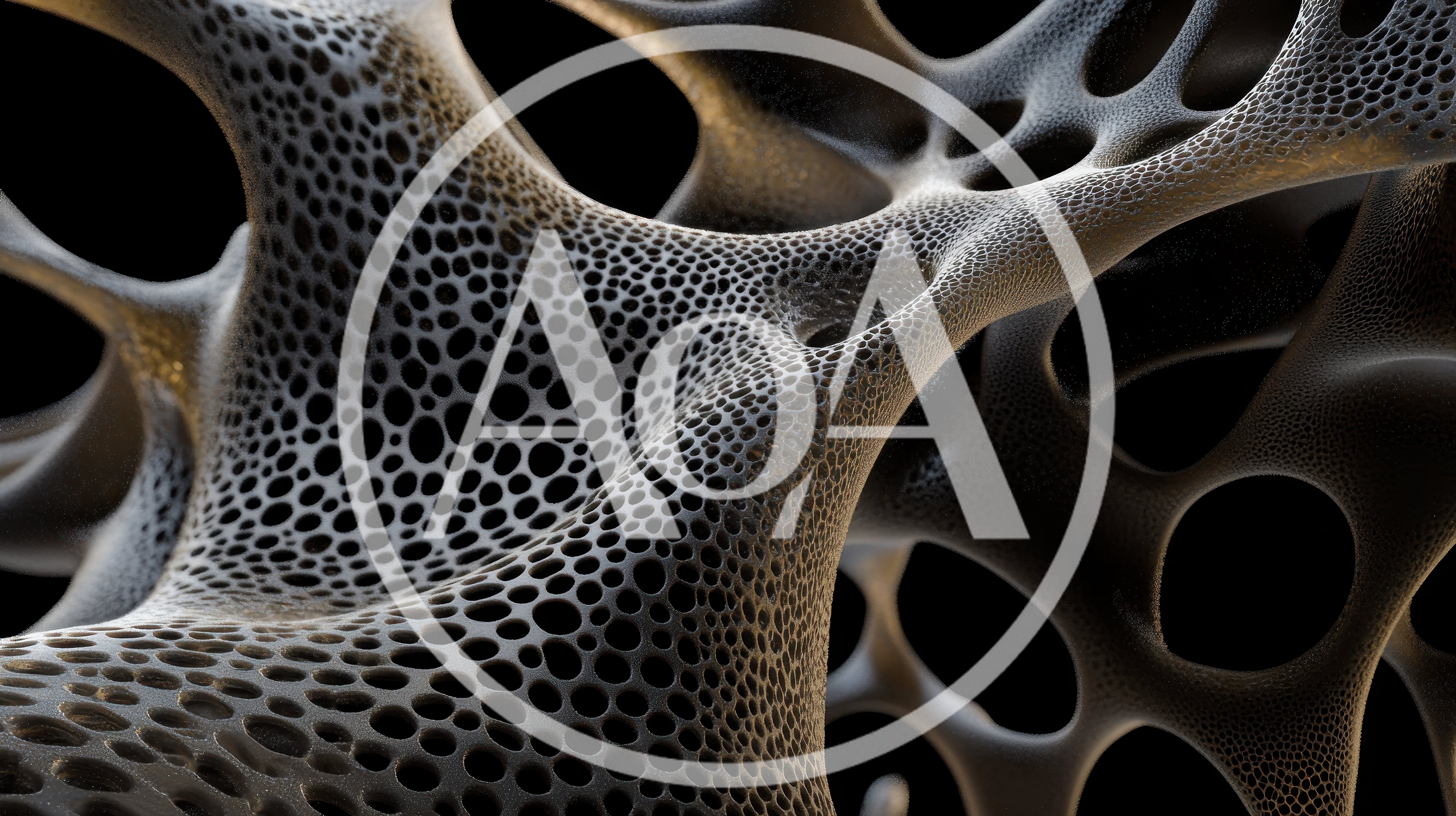 Abstract Porous Organic Structure With Cellular Texture