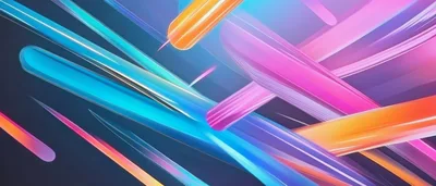 Abstract Background With Dynamic Glowing Colorful Light Streaks