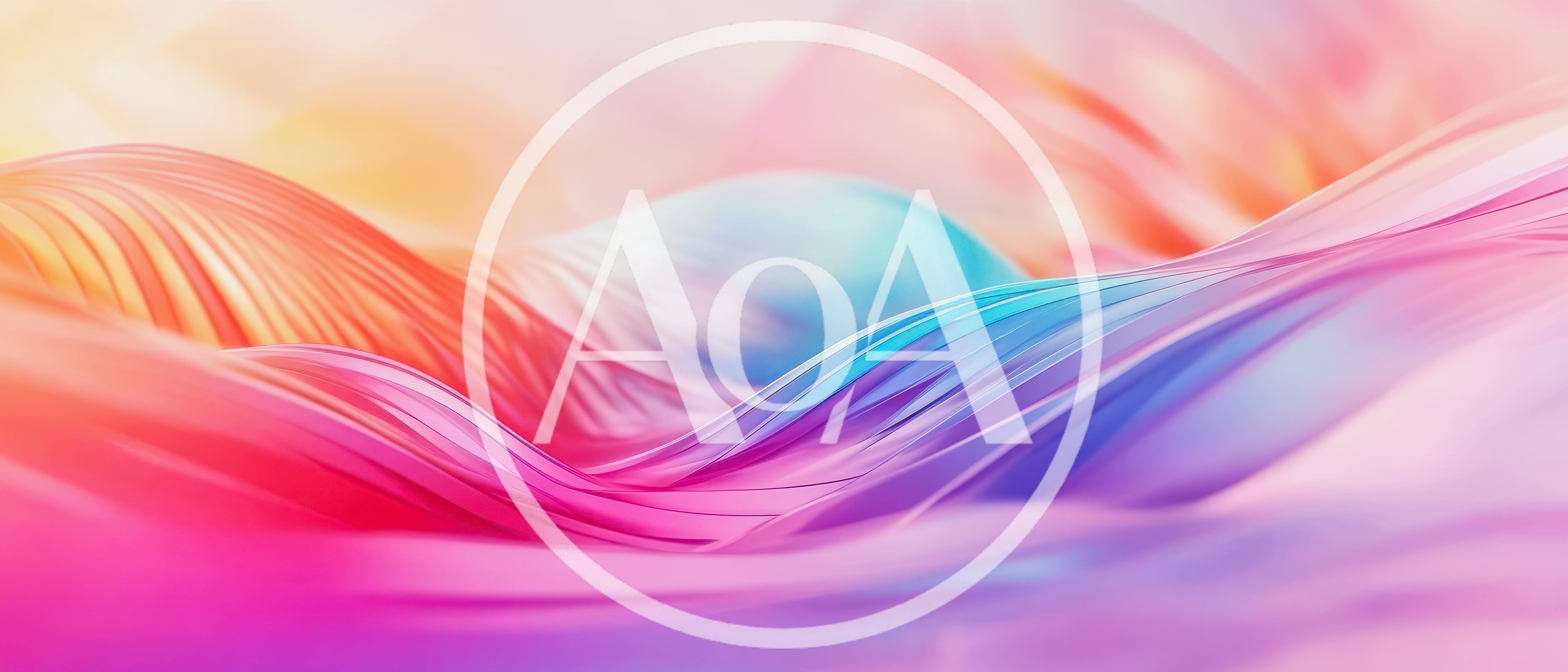 Abstract Flowing Colorful Silk Fabric Waves