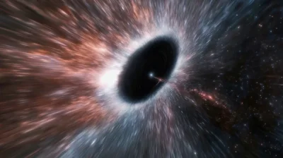 Cinematic Animation Of A Supermassive Black Hole In Space