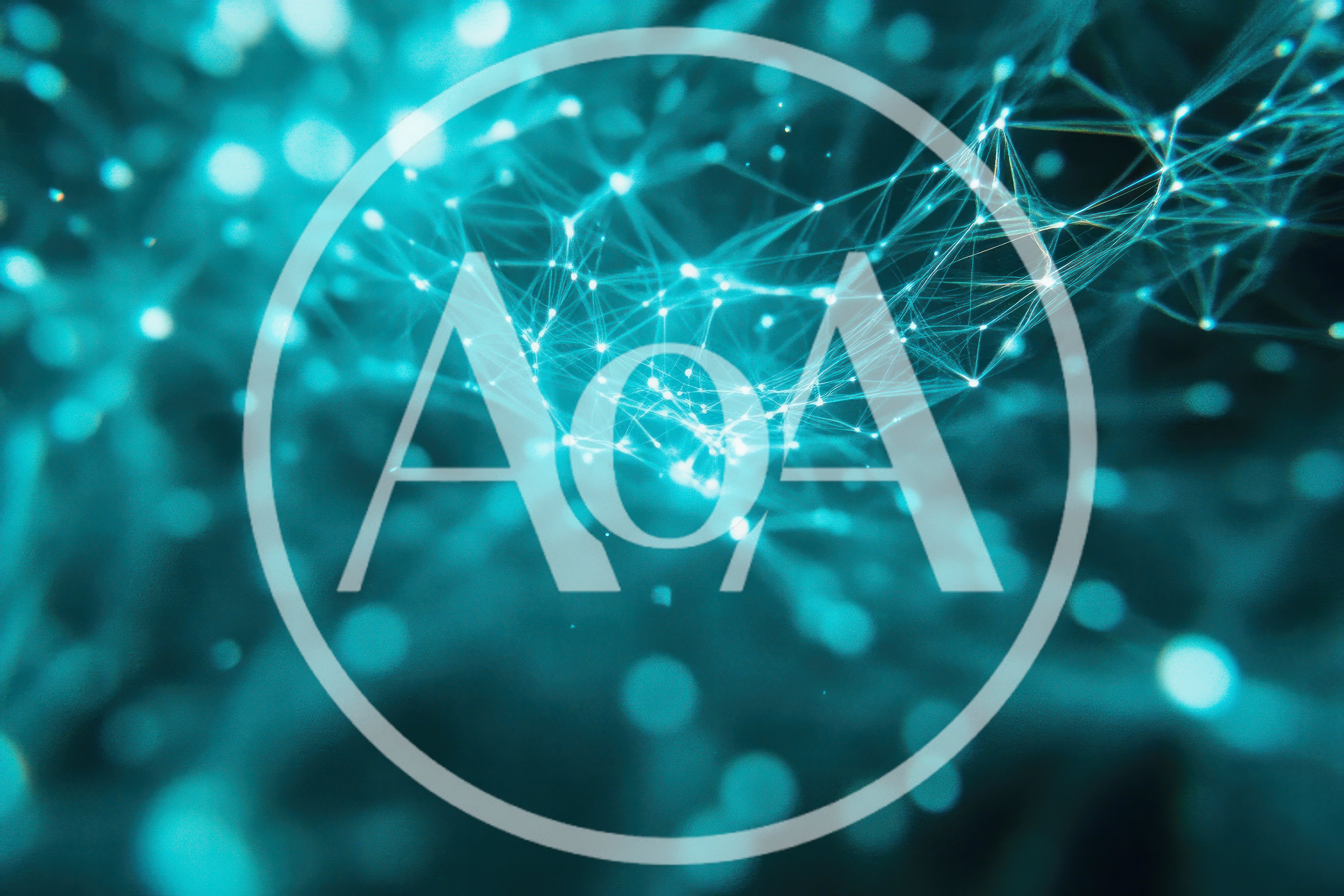 Abstract Digital Network Connection With Glowing Nodes