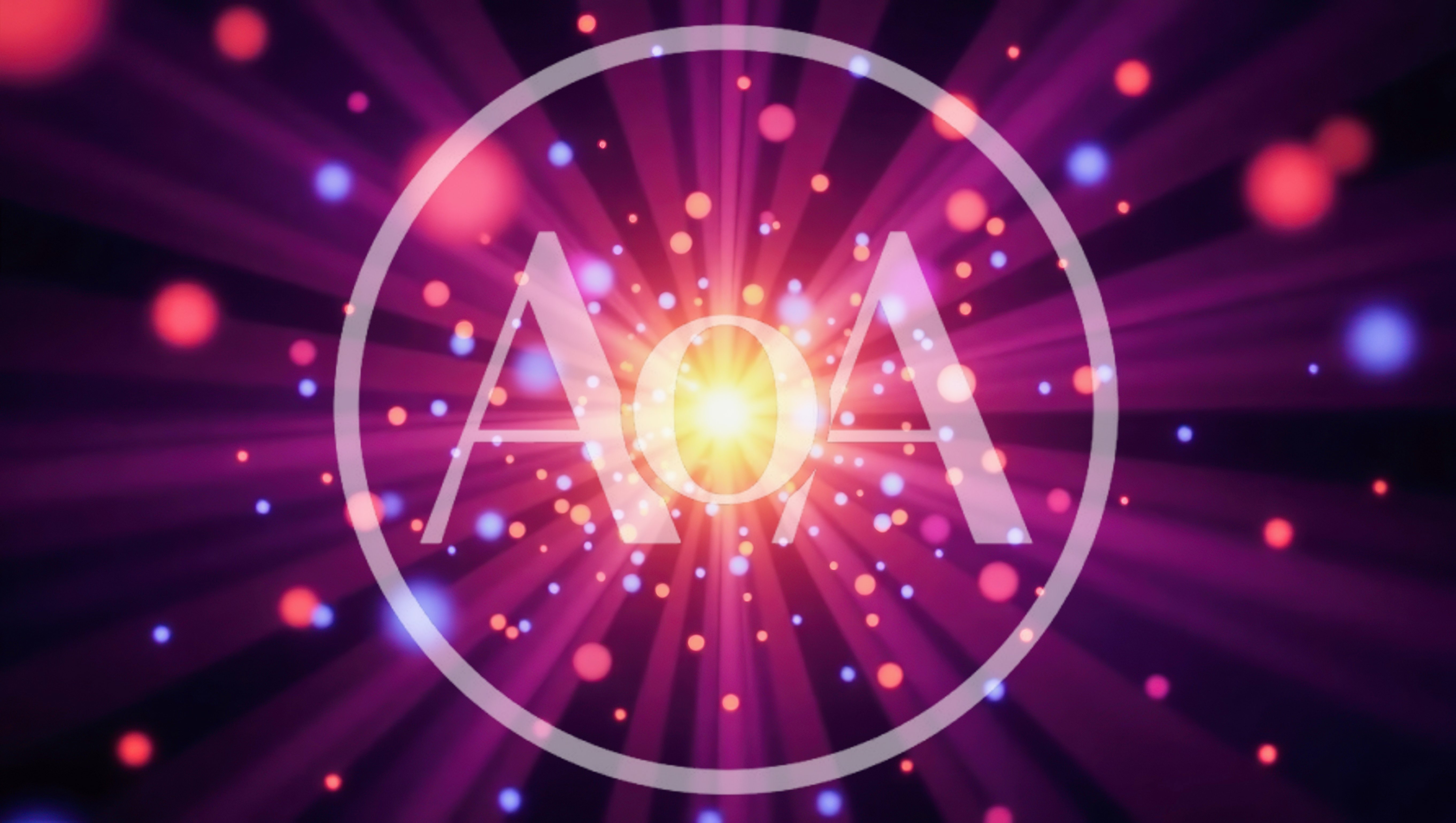 Abstract Motion Background With Glowing Particles And Light Rays