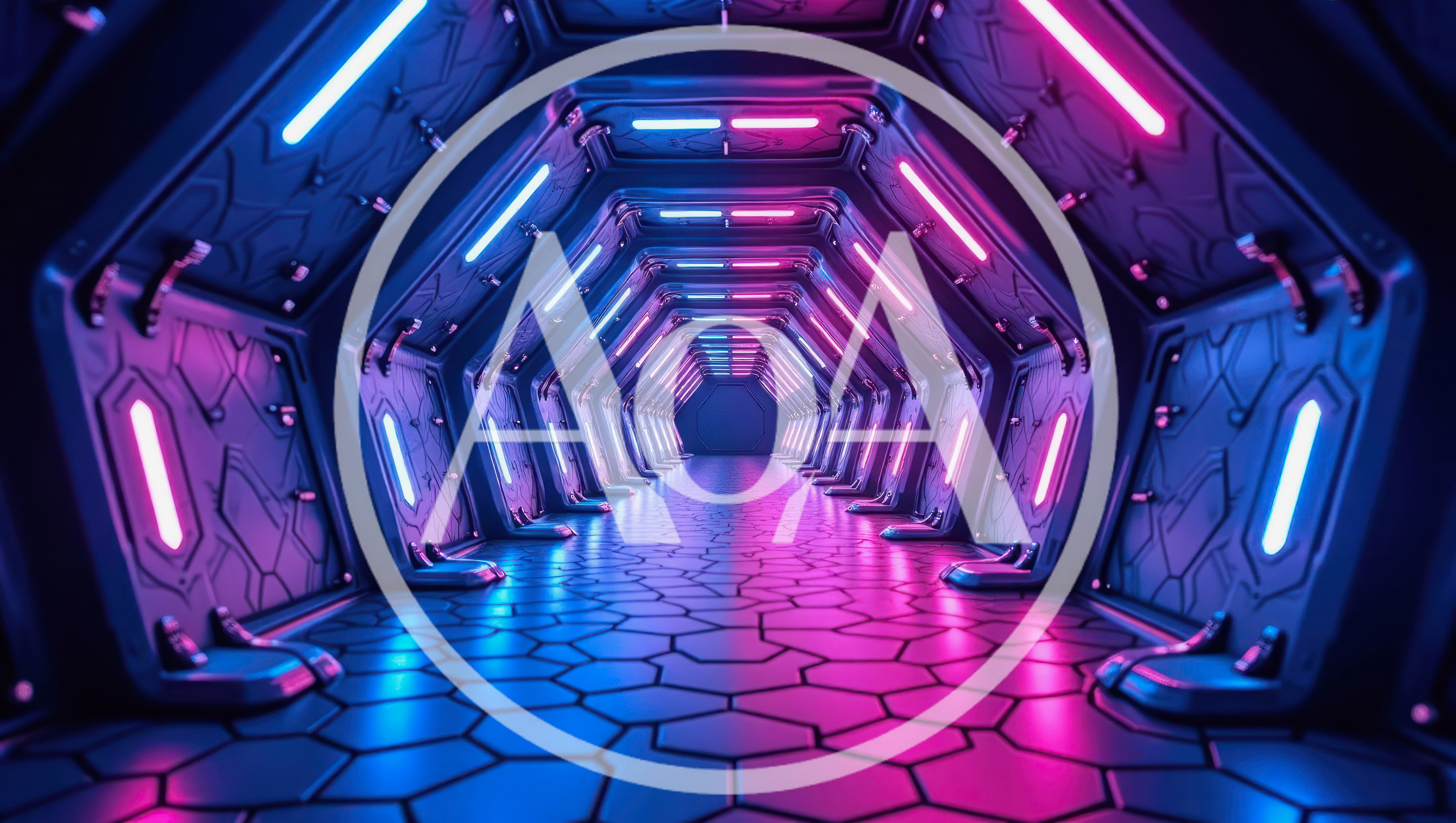 Futuristic Sci-Fi Corridor With Neon Lighting