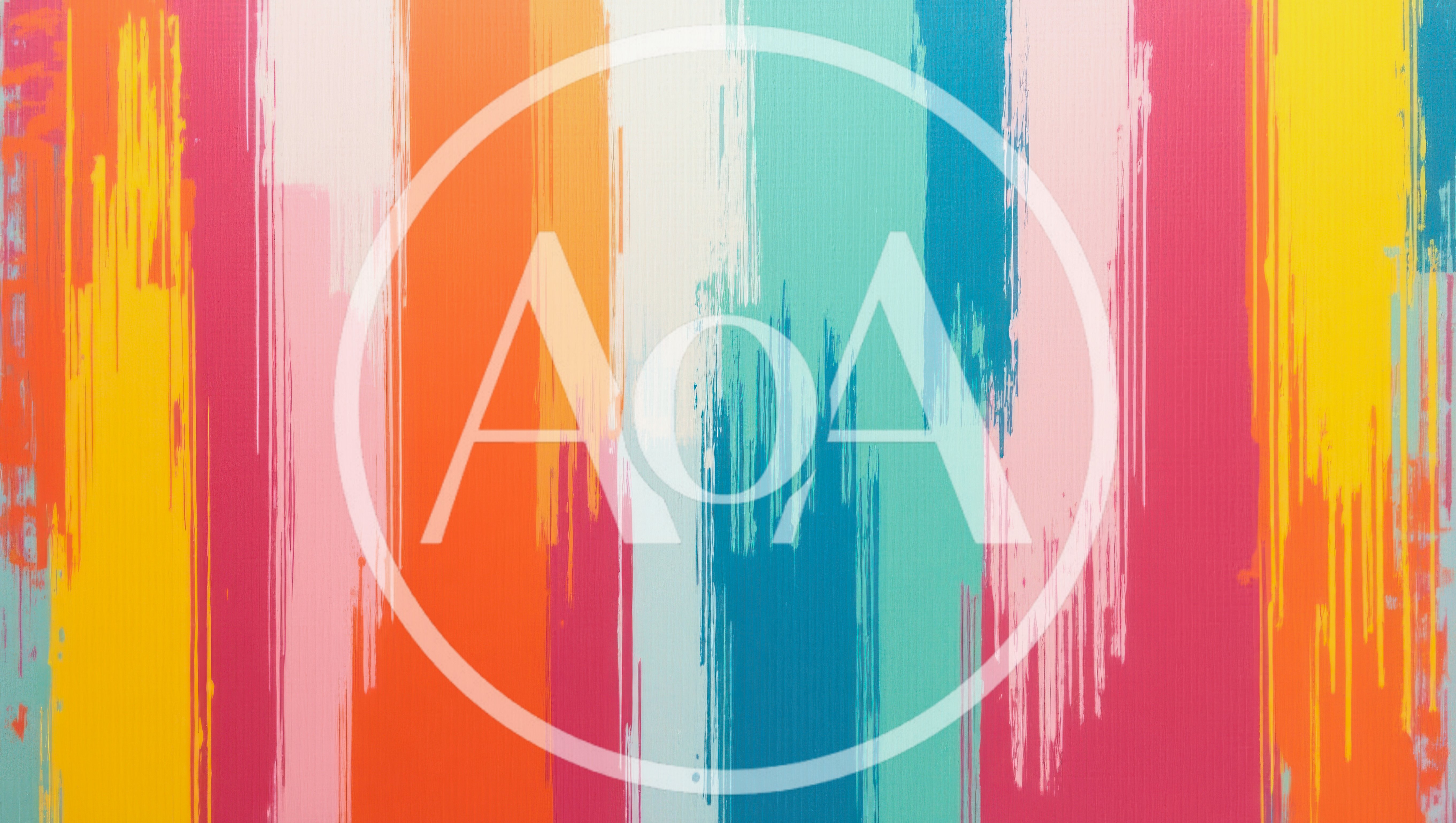 Abstract Vertical Brush Strokes Colorful Background