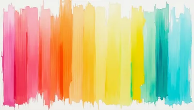 Abstract Rainbow Gradient Paint Brush Strokes Background