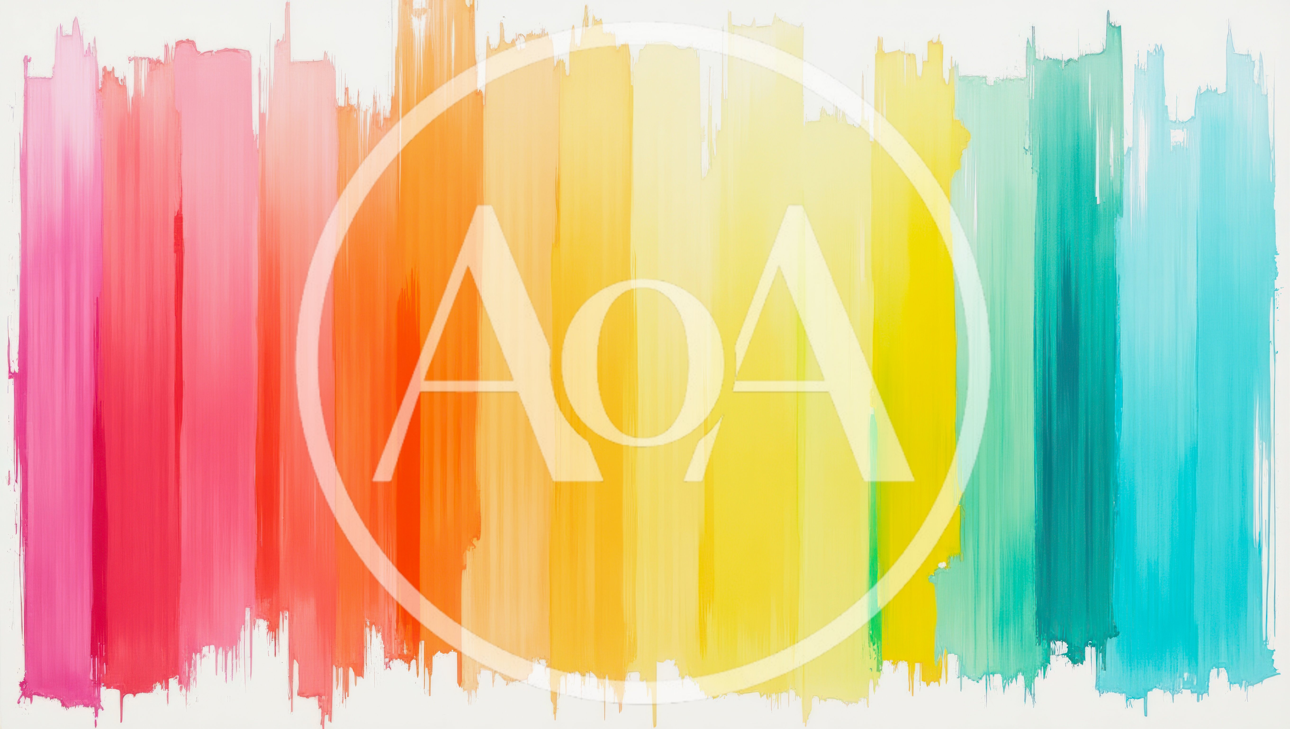 Abstract Rainbow Gradient Paint Brush Strokes Background