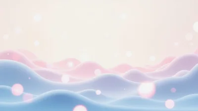Abstract 3D Wavy Landscape With Soft Pastel Colors