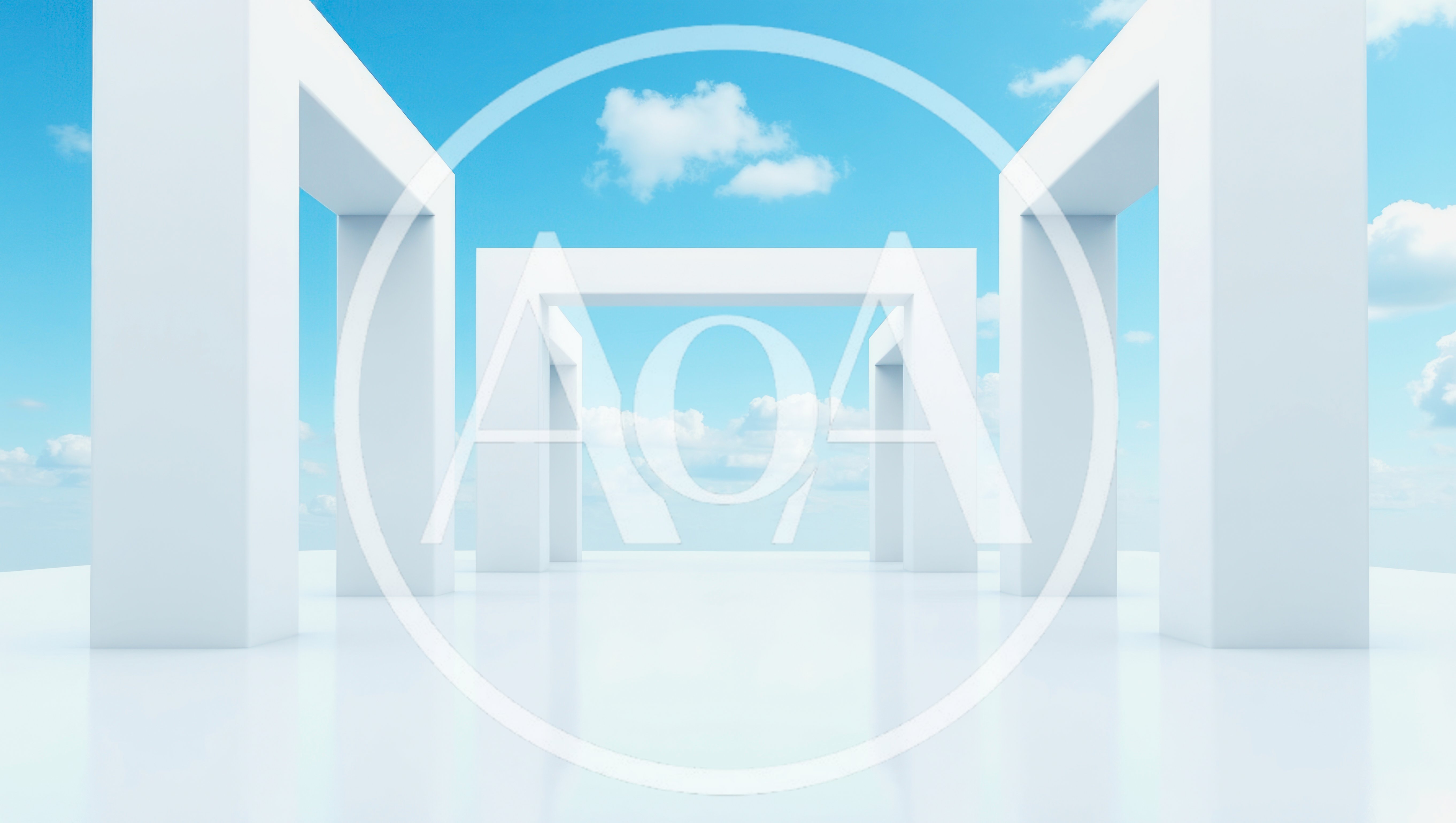 Minimalist White Architectural Structure Under Blue Sky