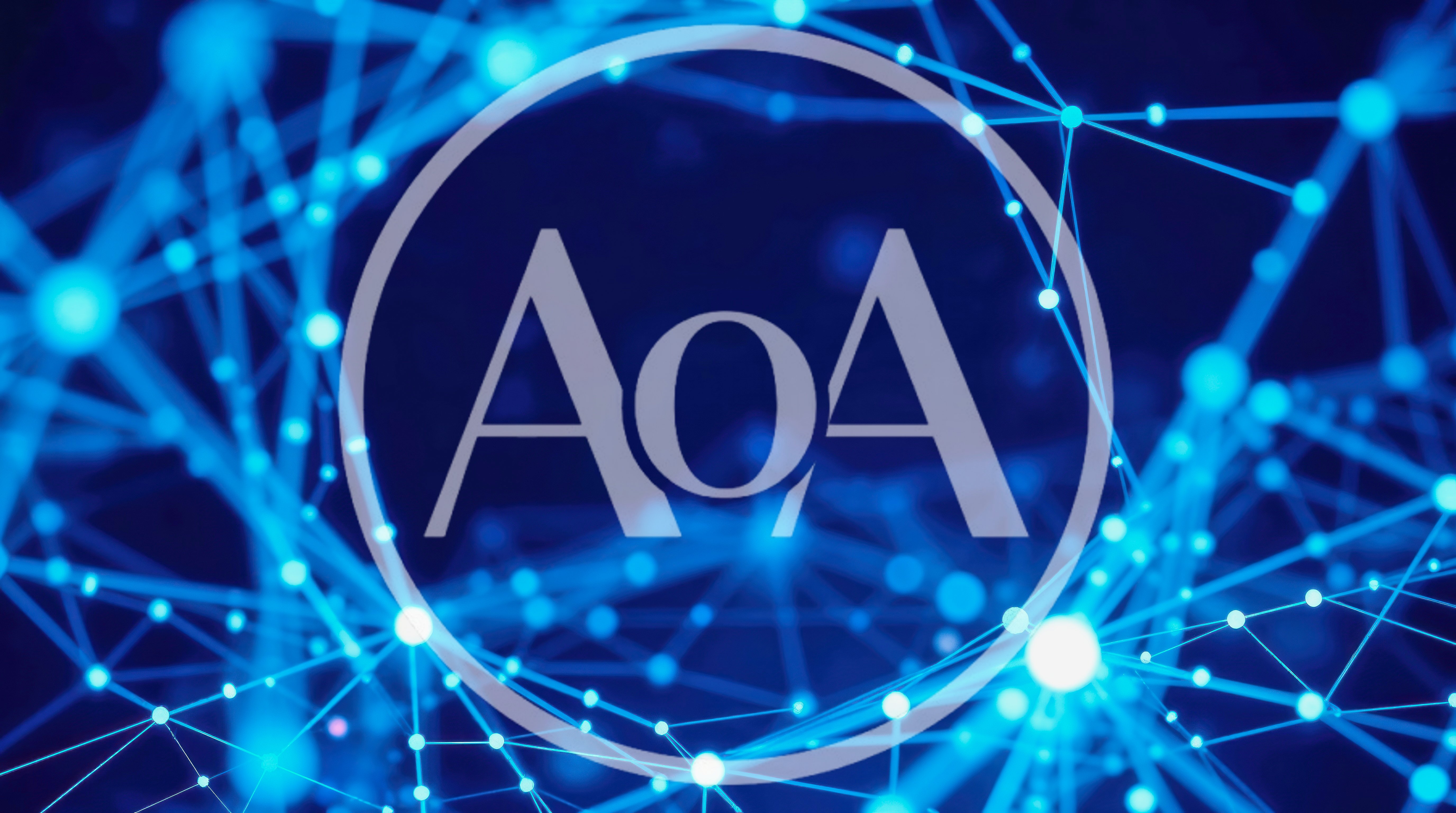 Abstract Digital Network Connection With Glowing Nodes