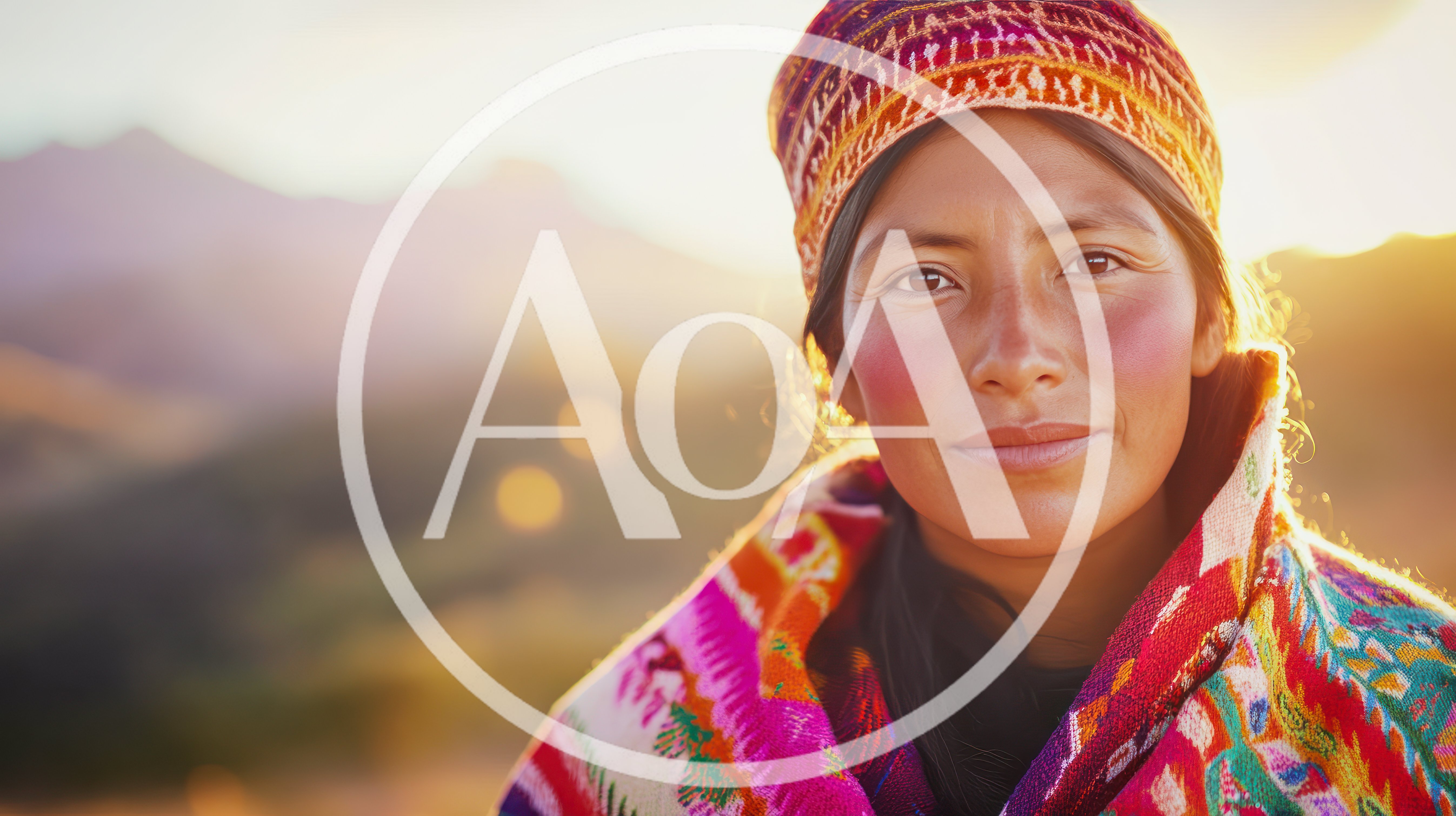 Portrait Of A Young Andean Woman In Traditional Clothing