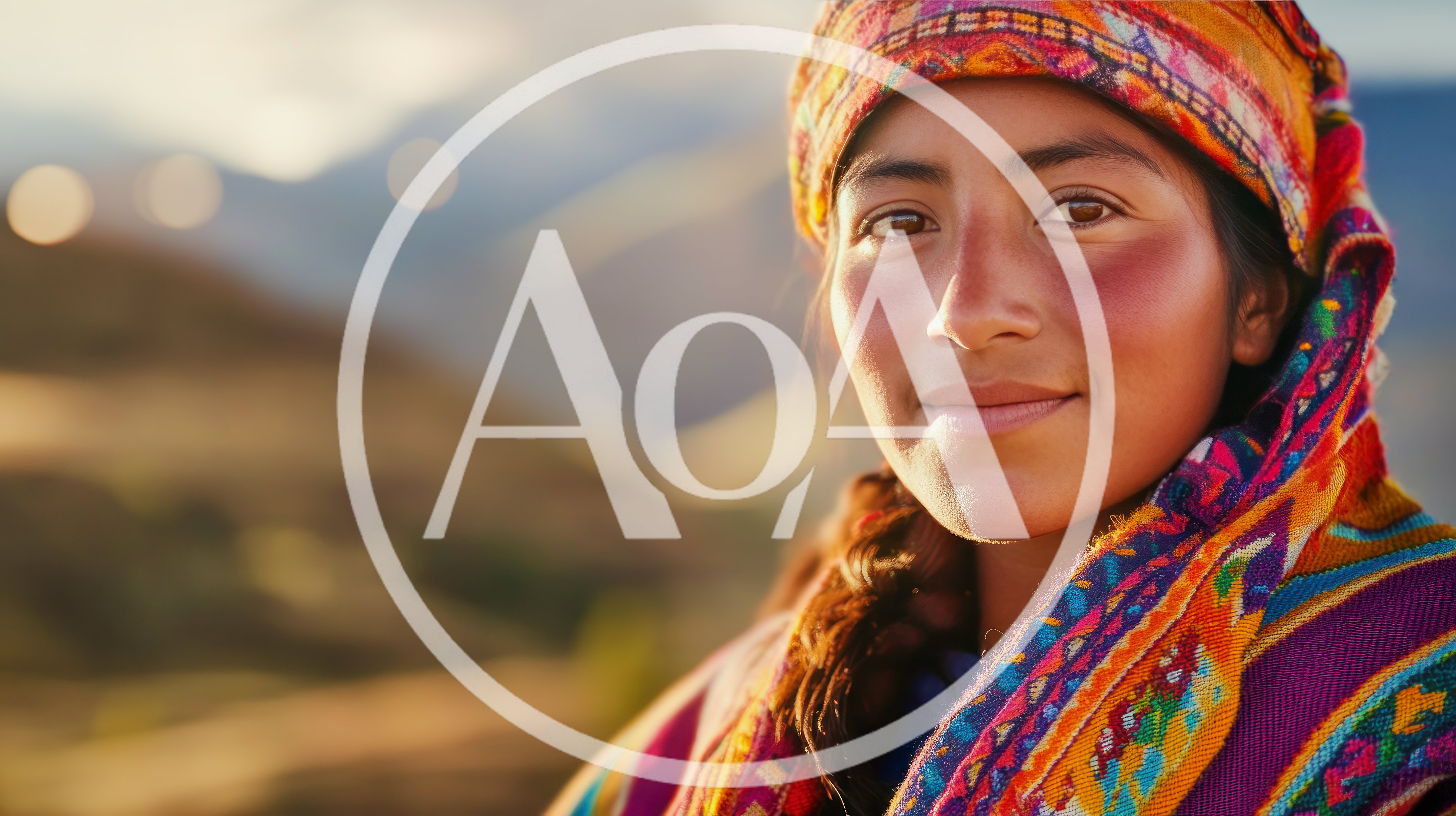 Portrait Of A Young Andean Woman In Traditional Clothing