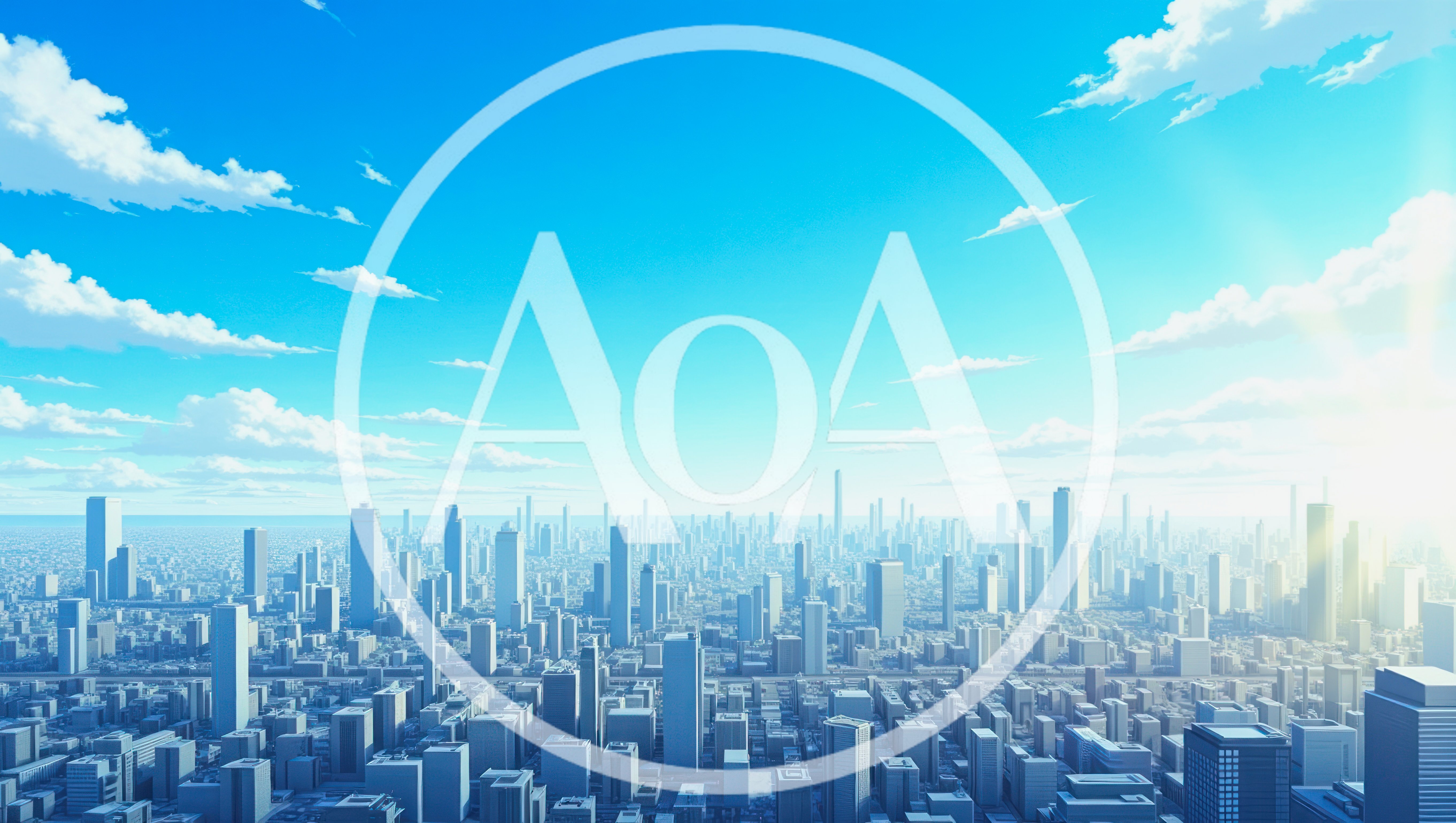 Aerial View Of A Modern Anime Style Cityscape
