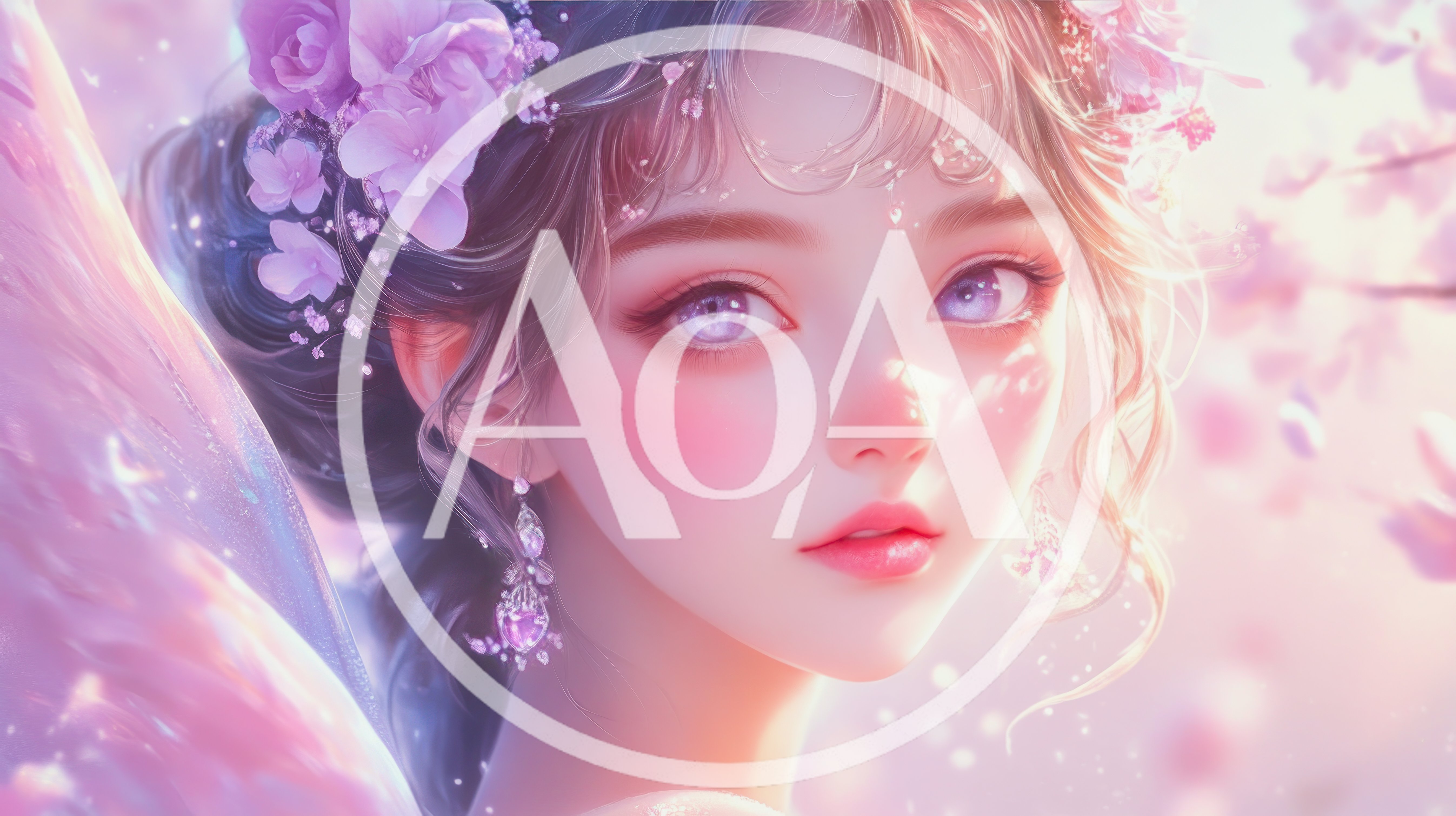 Digital Illustration Of A Beautiful Fairy With Floral Accents