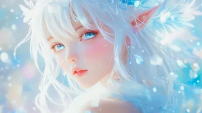 Digital Illustration Of An Ethereal Elf Princess