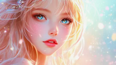 Digital Illustration Of A Beautiful Anime Girl