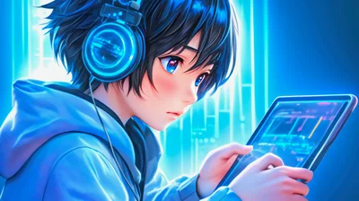 Anime Style Character Using A Digital Tablet