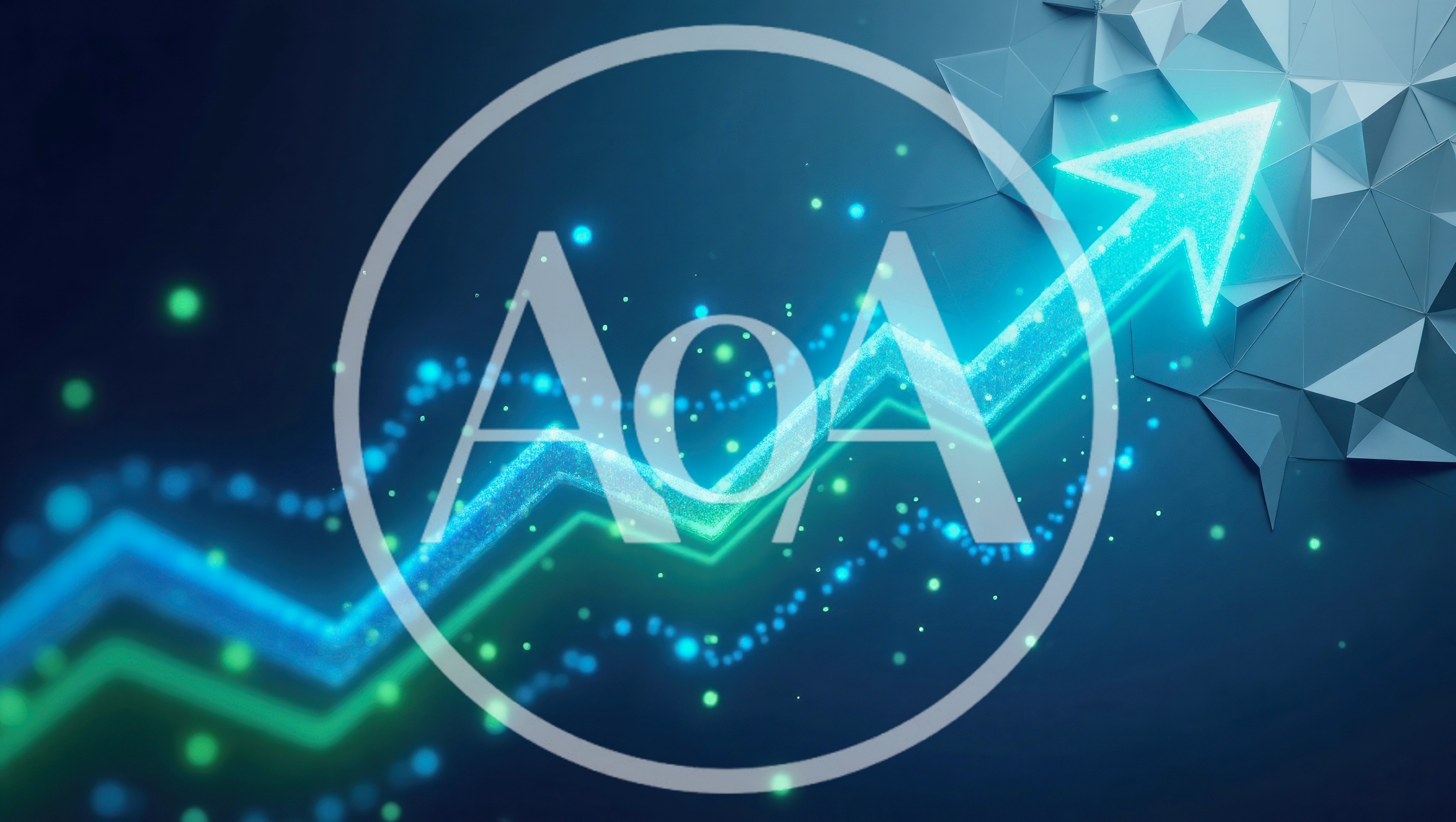 Glowing Digital Arrow Chart Rising On Dark Background