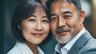 Portrait Of A Mature Japanese Couple
