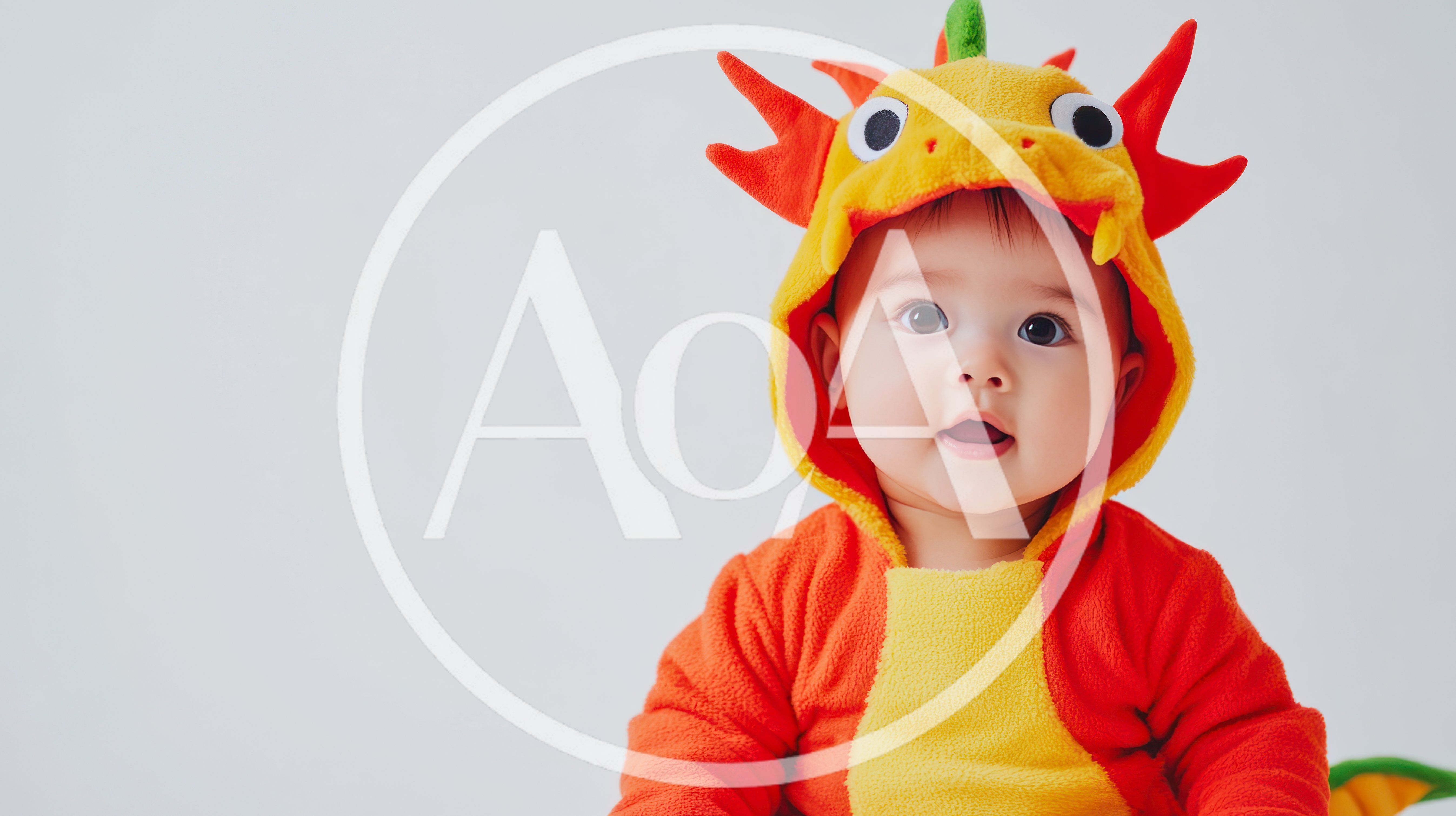 Adorable Baby Wearing A Dragon Costume