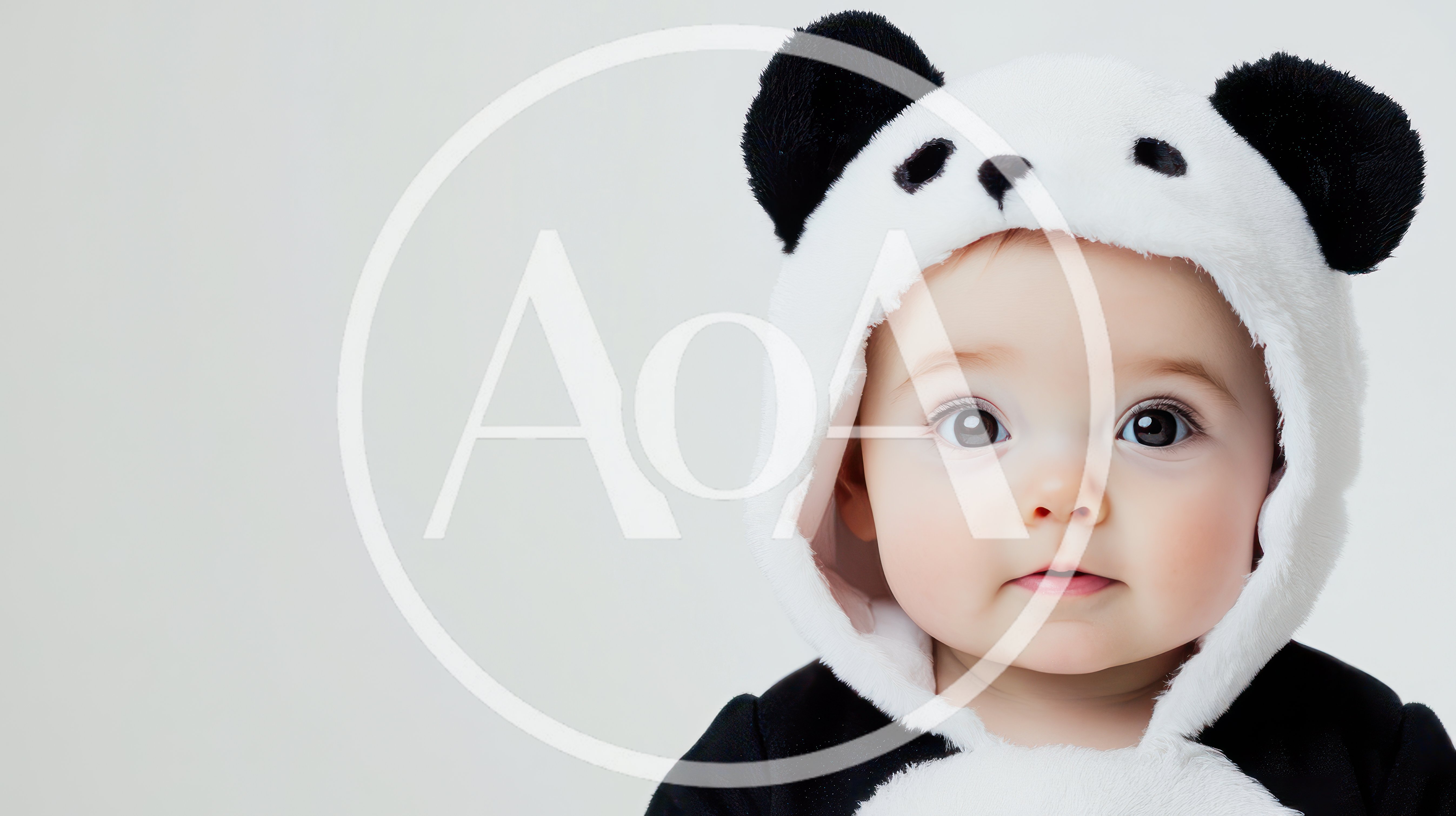 Adorable Baby Wearing A Soft Panda Costume