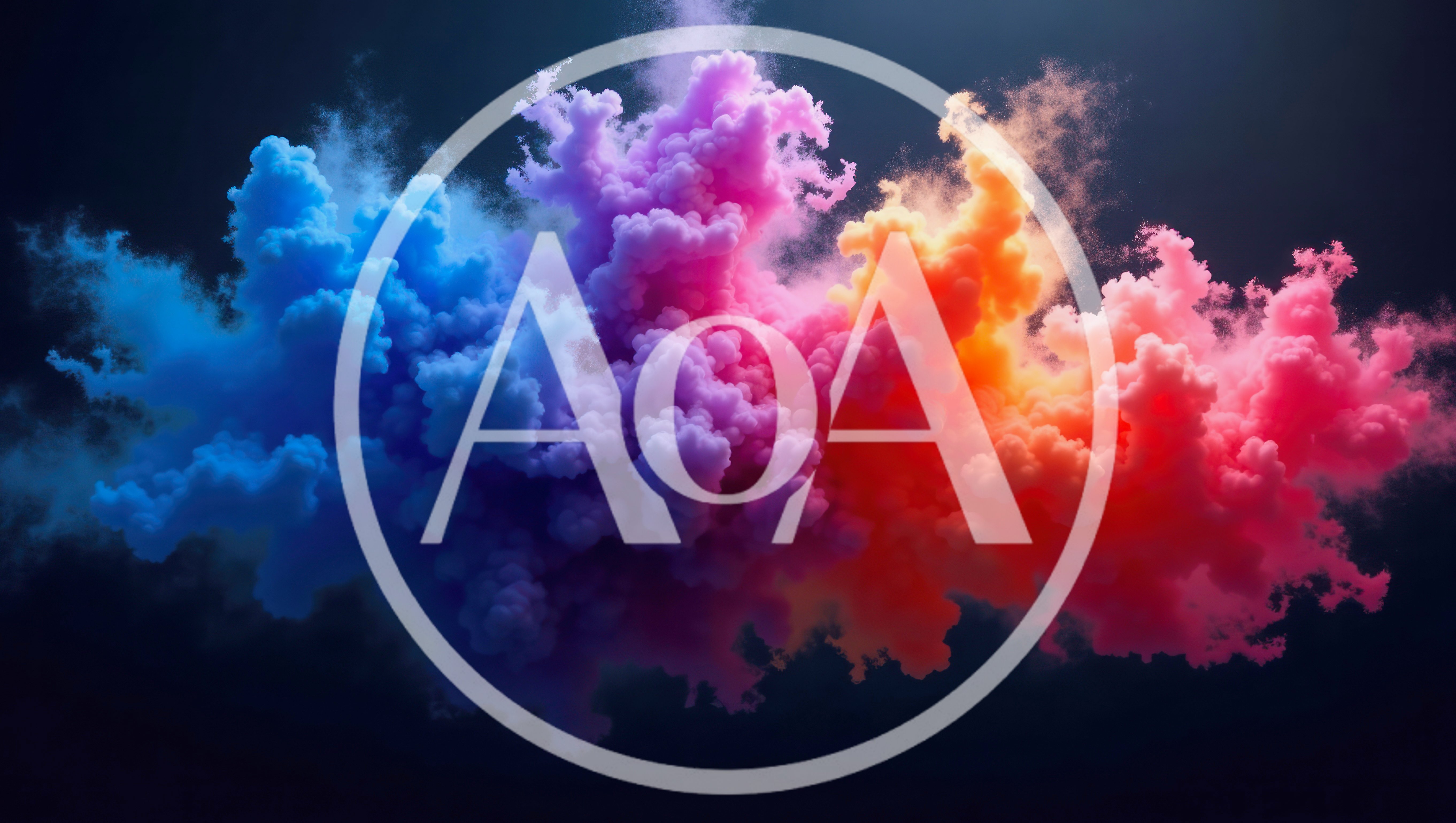 Vibrant Multi Colored Smoke Cloud Explosion