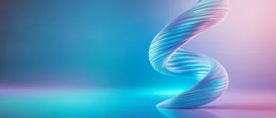 Abstract 3D Spiral Sculpture With Gradient Lighting